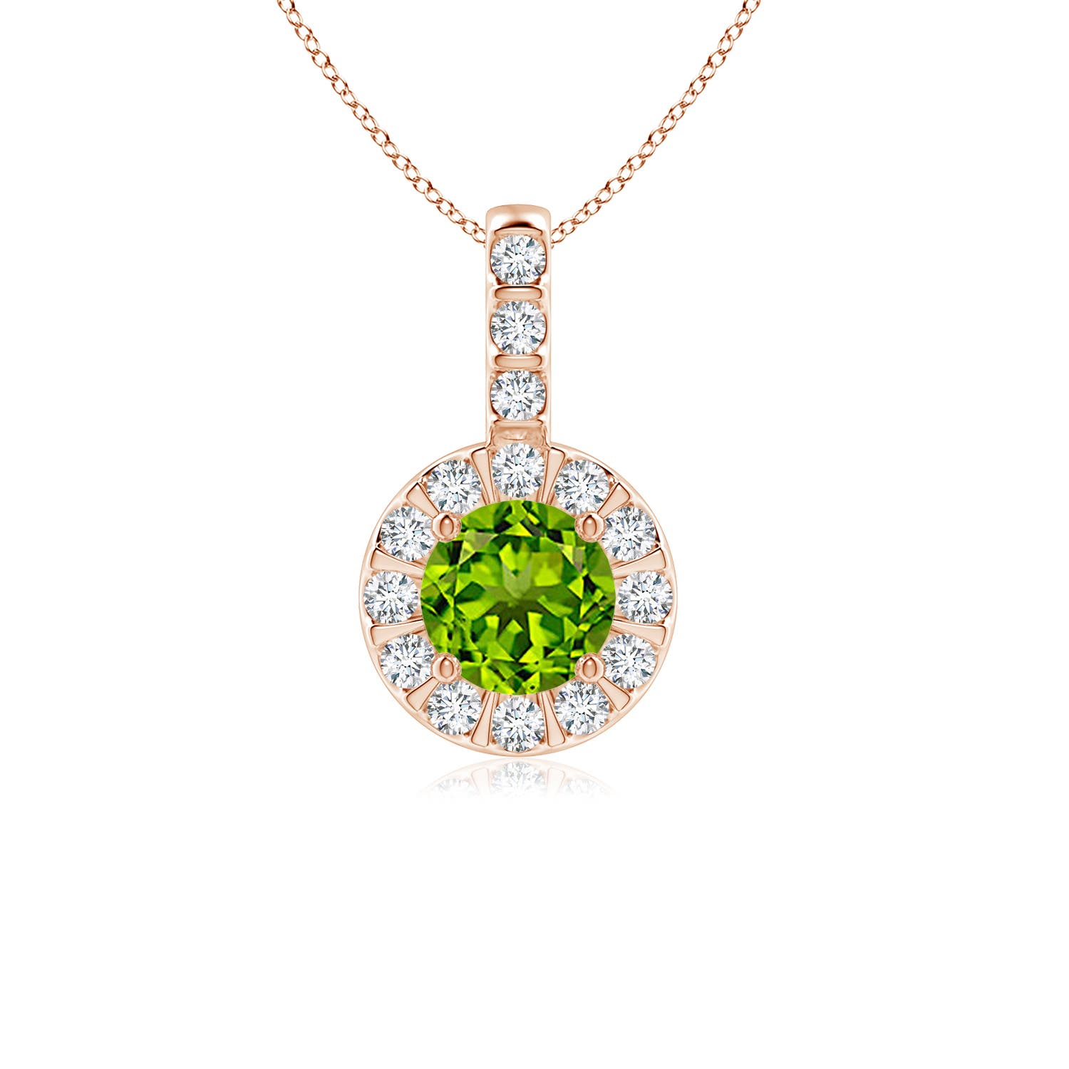 AAAA - Peridot / 0.73 CT / 14 KT Rose Gold