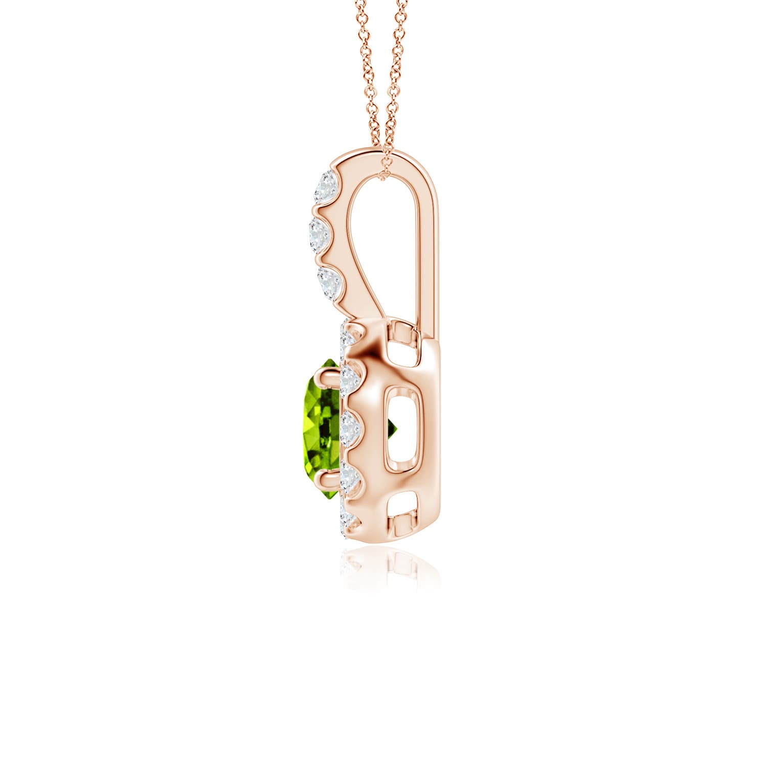 AAAA - Peridot / 0.73 CT / 14 KT Rose Gold