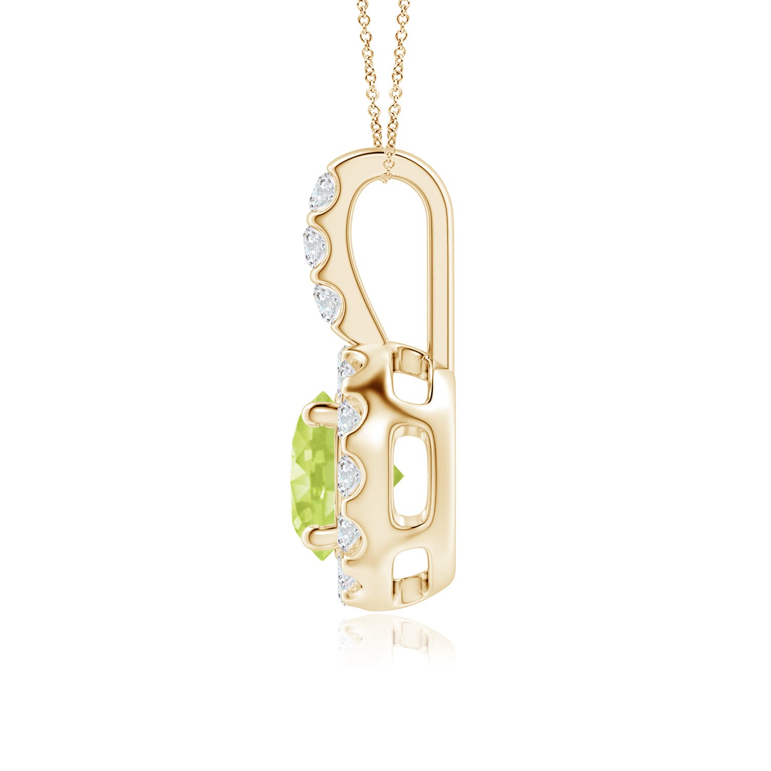 A - Peridot / 1.22 CT / 14 KT Yellow Gold