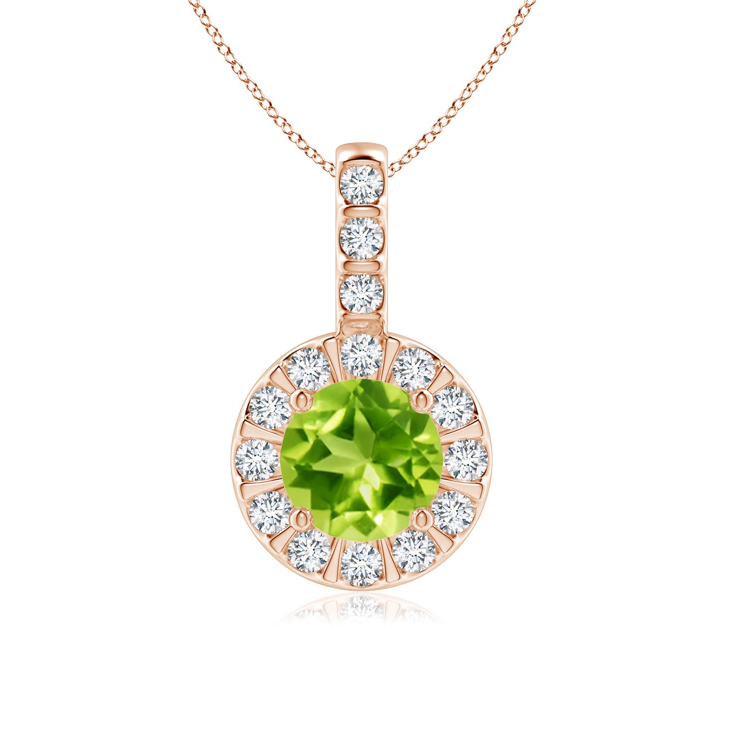 AAA - Peridot / 1.22 CT / 14 KT Rose Gold