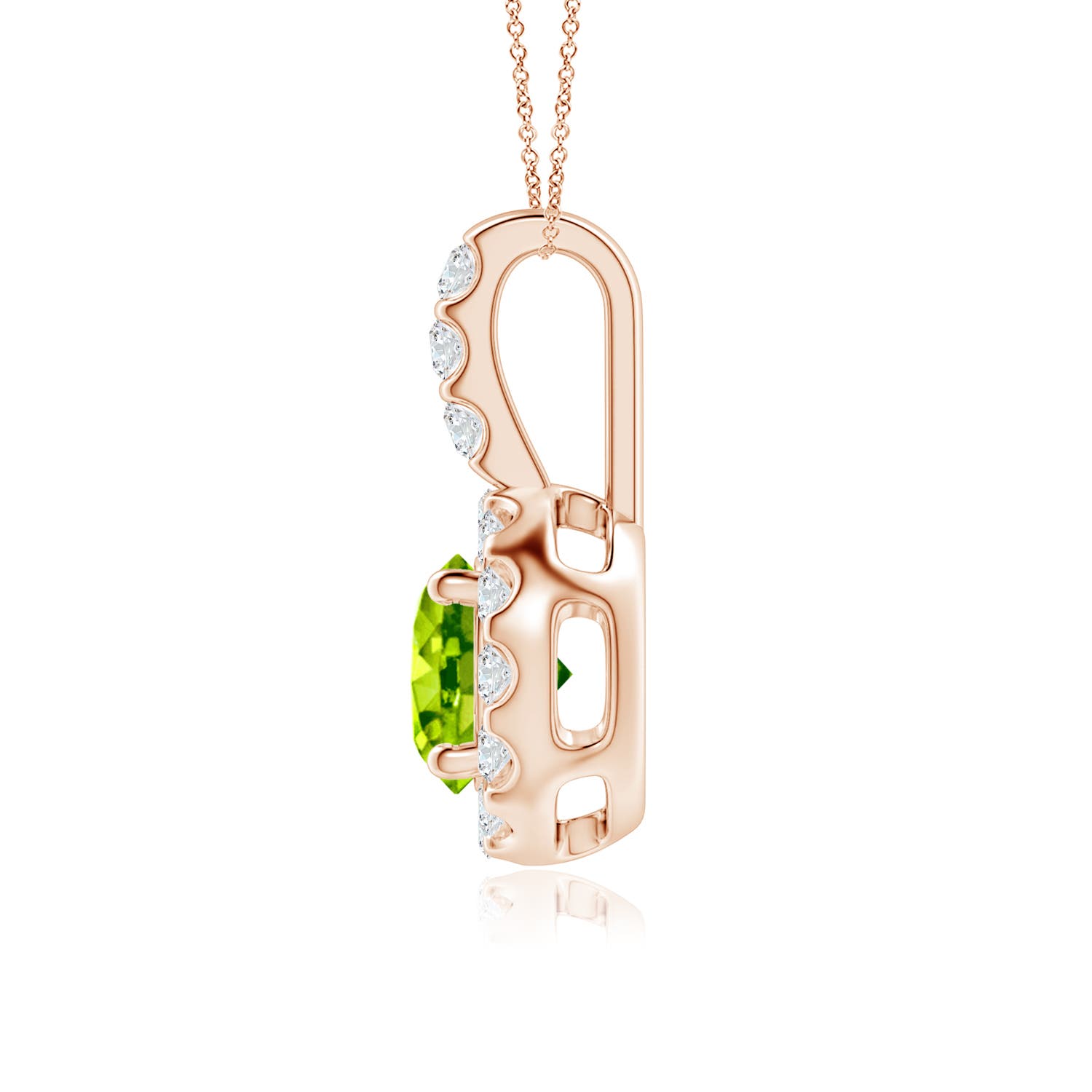 AAA - Peridot / 1.22 CT / 14 KT Rose Gold