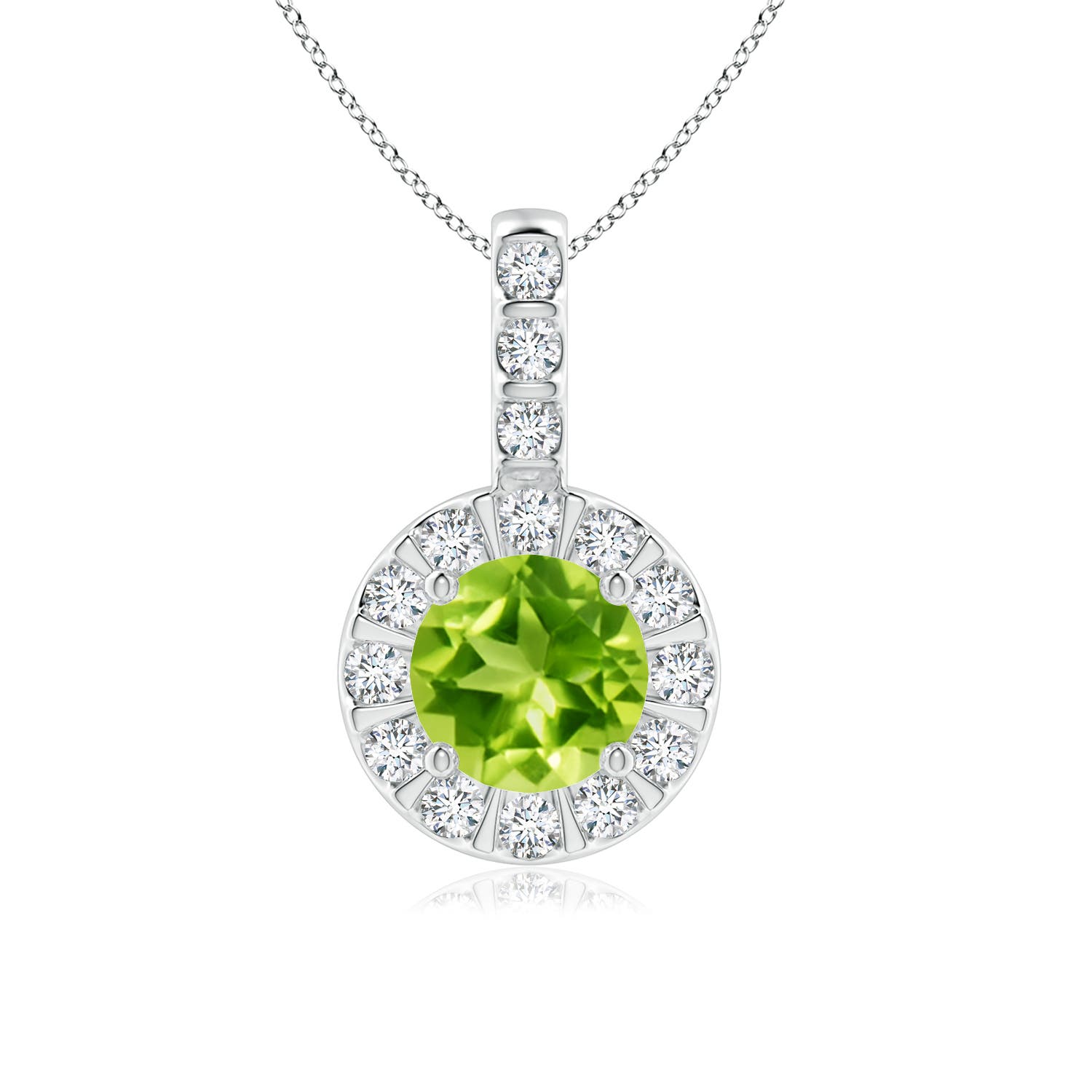 AAA - Peridot / 1.22 CT / 14 KT White Gold