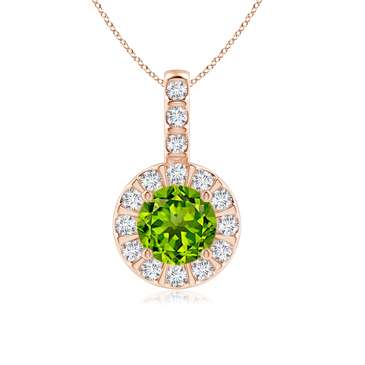 AAAA - Peridot / 1.22 CT / 14 KT Rose Gold