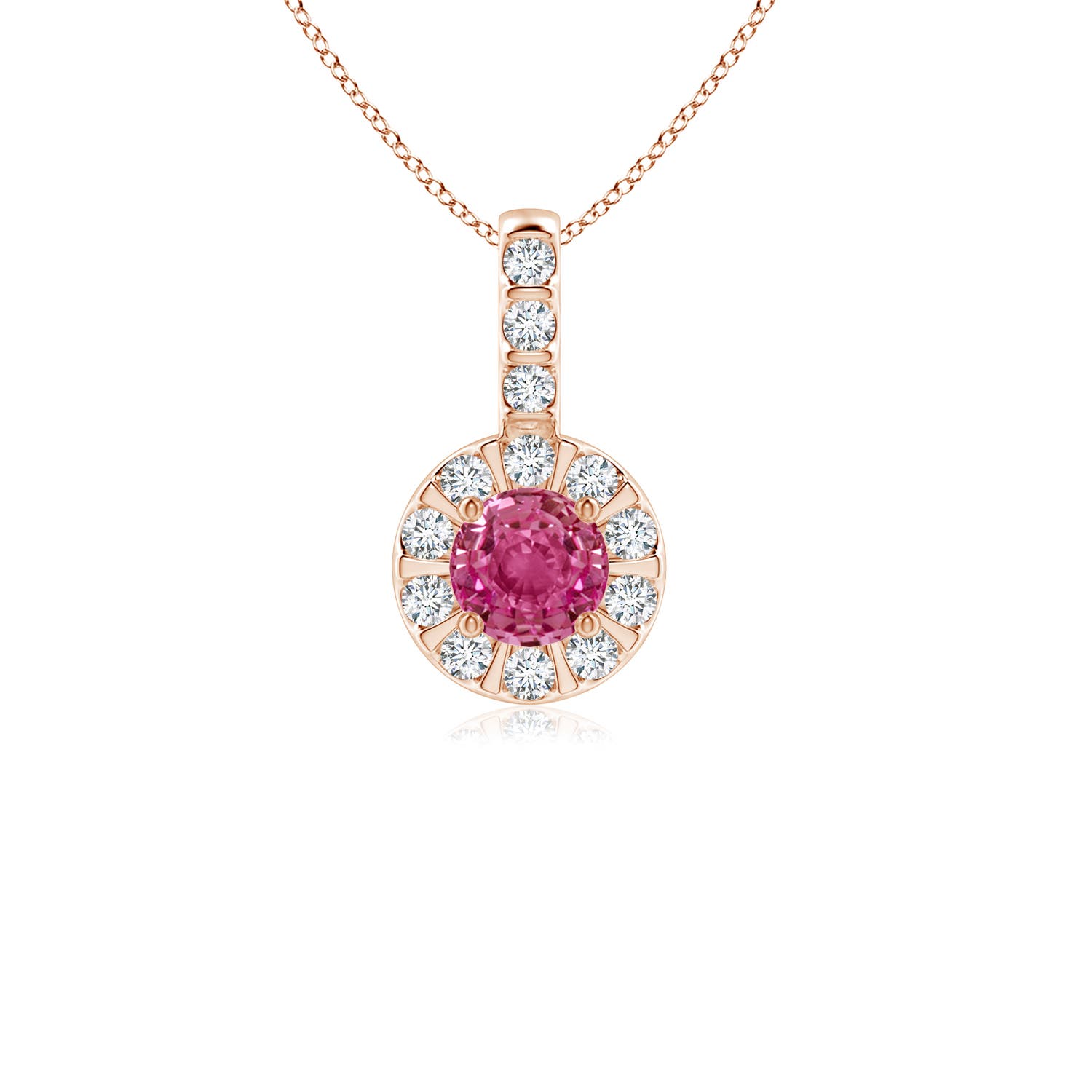 AAAA - Pink Sapphire / 0.46 CT / 14 KT Rose Gold