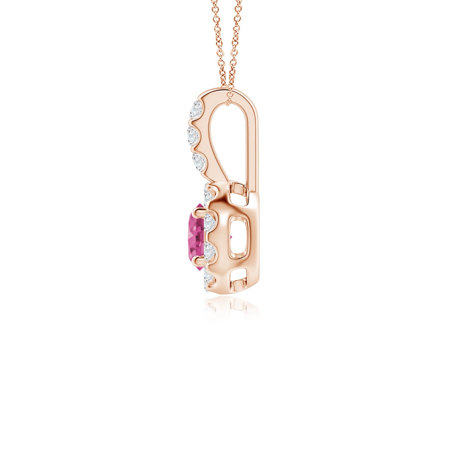 AAAA - Pink Sapphire / 0.46 CT / 14 KT Rose Gold