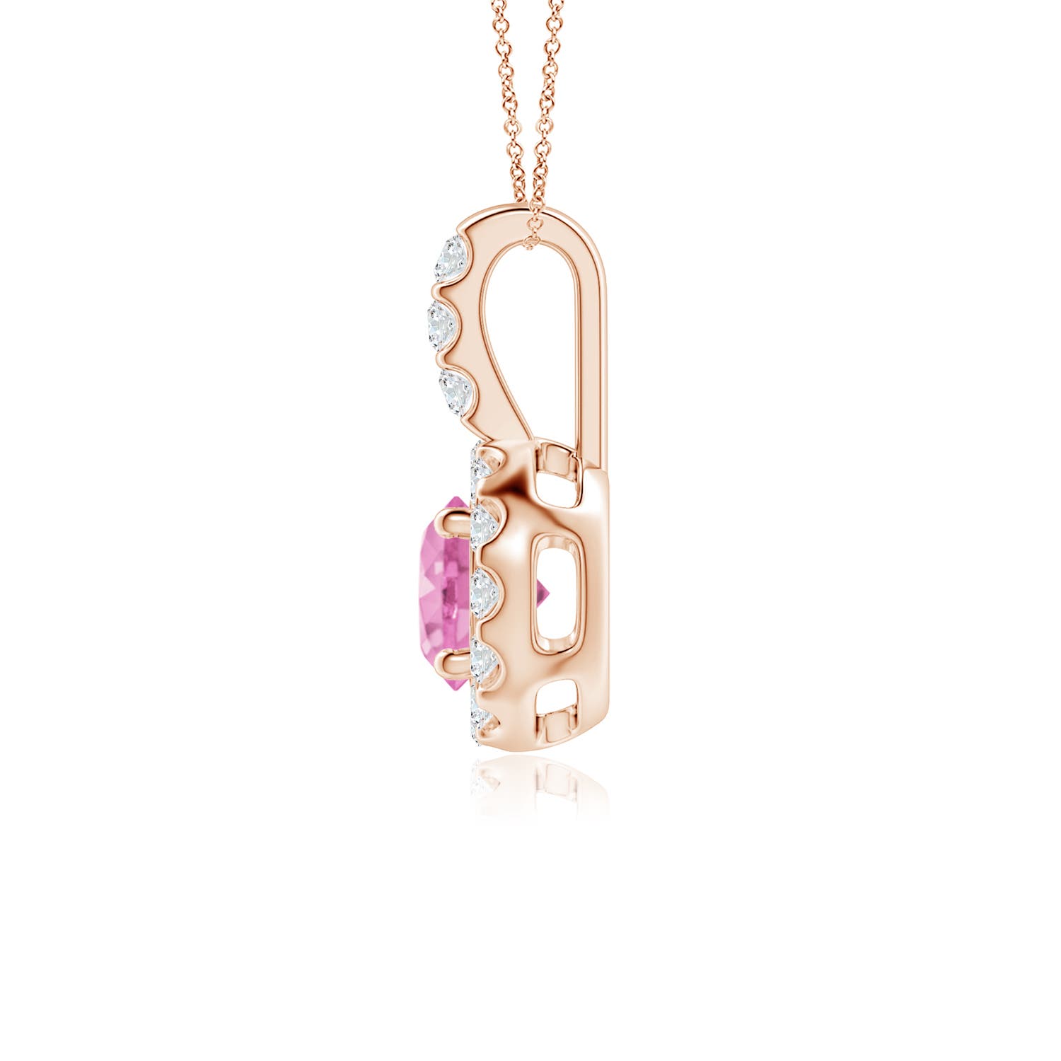 A - Pink Sapphire / 0.78 CT / 14 KT Rose Gold