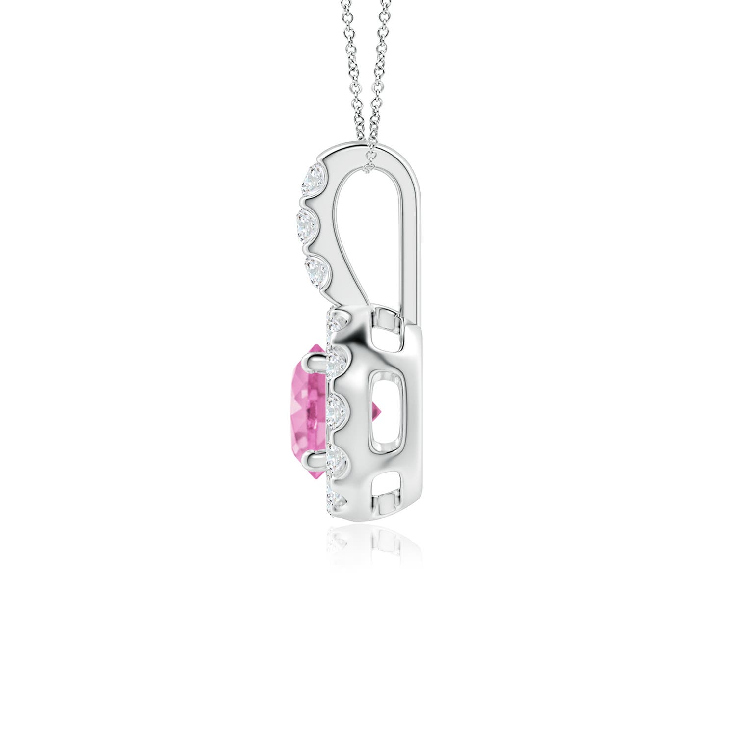 A - Pink Sapphire / 0.78 CT / 14 KT White Gold