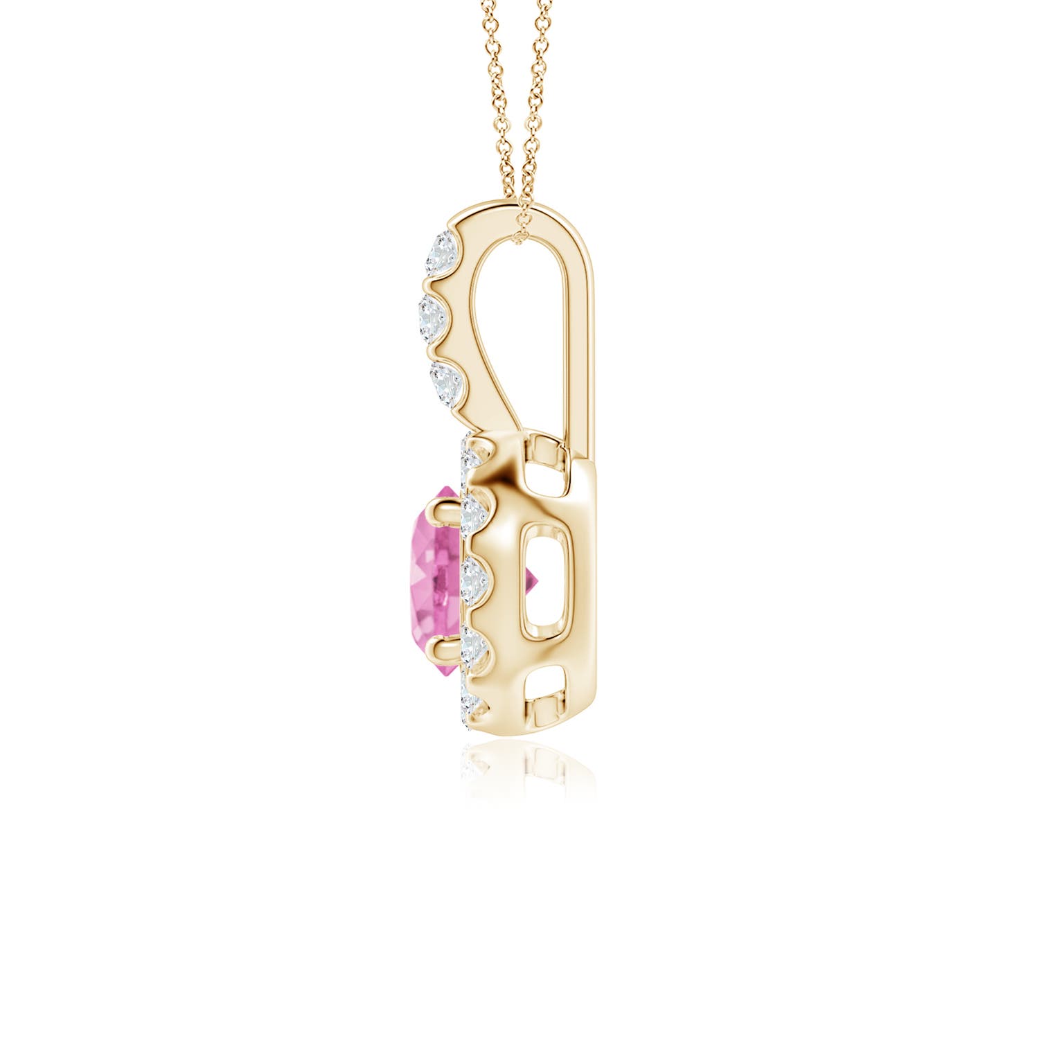 A - Pink Sapphire / 0.78 CT / 14 KT Yellow Gold