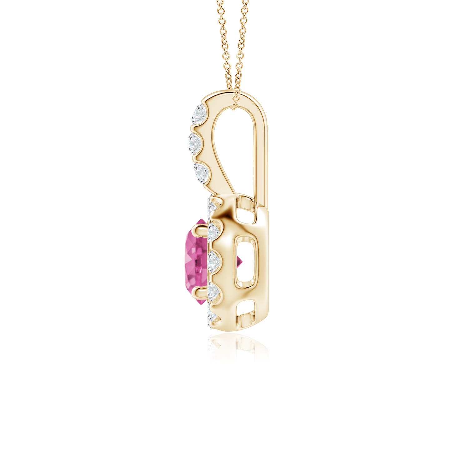 AAA - Pink Sapphire / 0.78 CT / 14 KT Yellow Gold