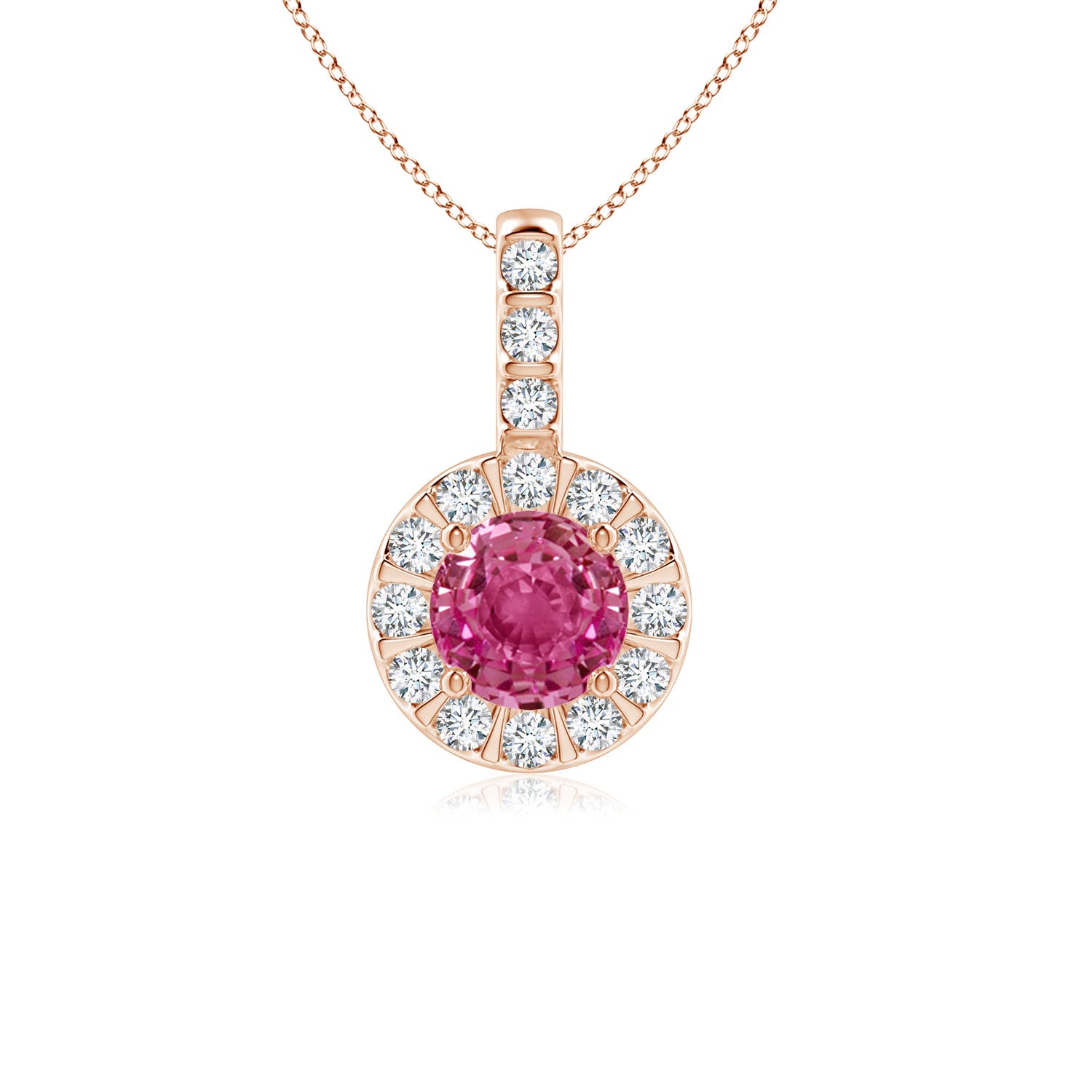 AAAA - Pink Sapphire / 0.78 CT / 14 KT Rose Gold