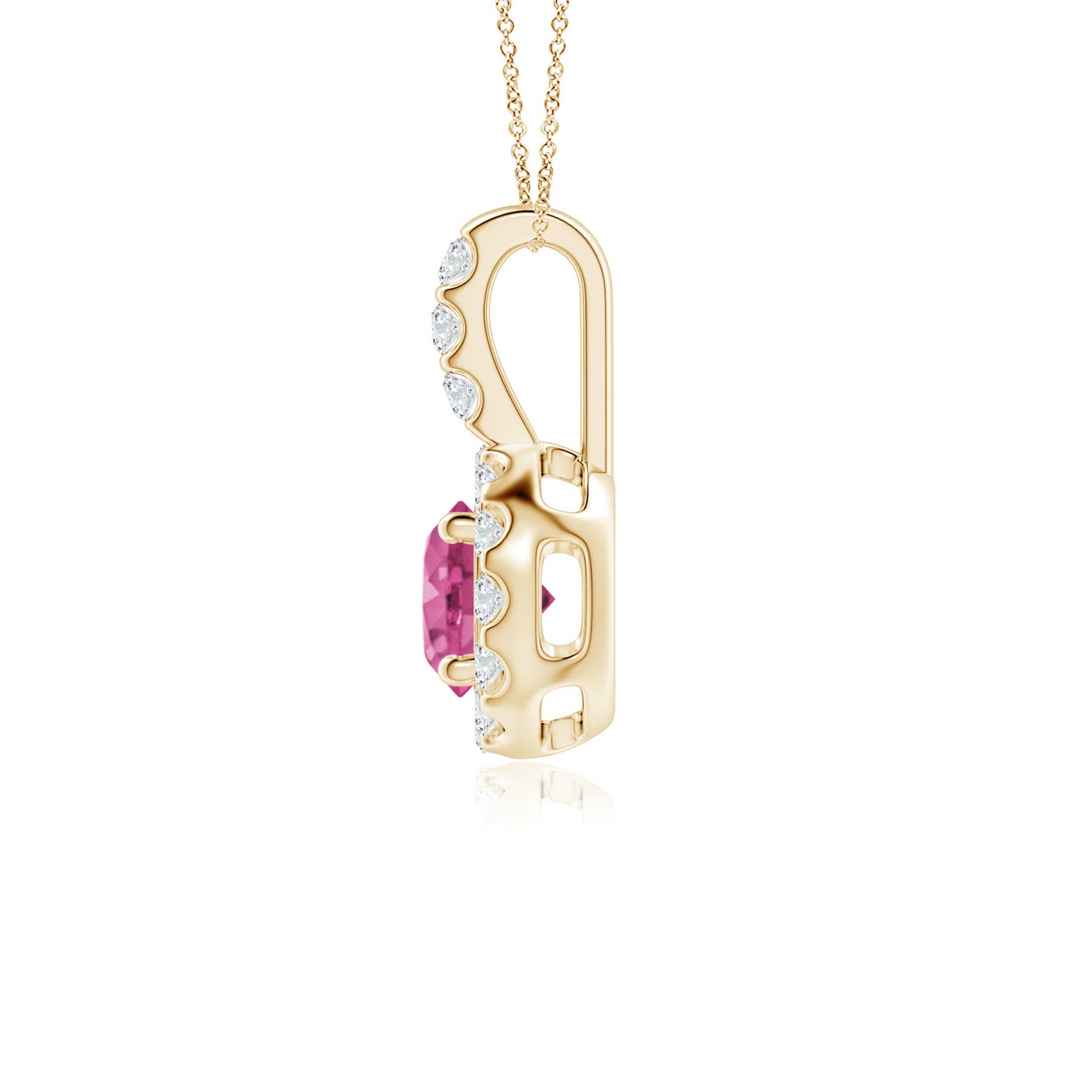 AAAA - Pink Sapphire / 0.78 CT / 14 KT Yellow Gold