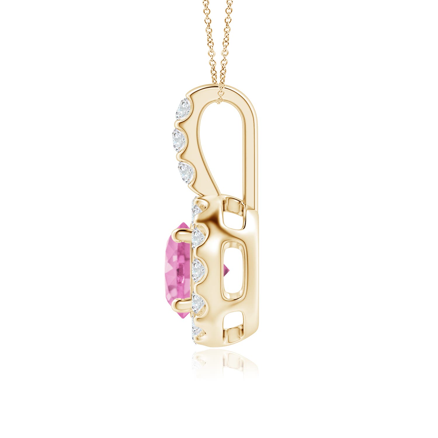 A - Pink Sapphire / 1.27 CT / 14 KT Yellow Gold