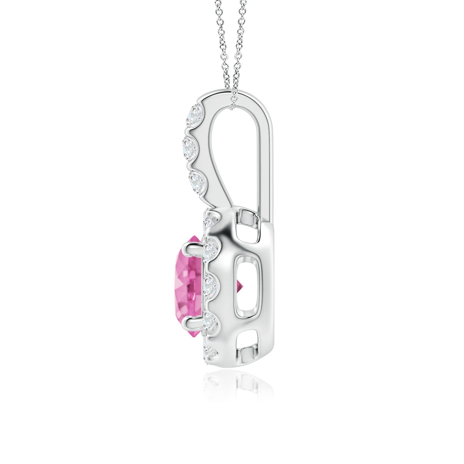 AA - Pink Sapphire / 1.27 CT / 14 KT White Gold