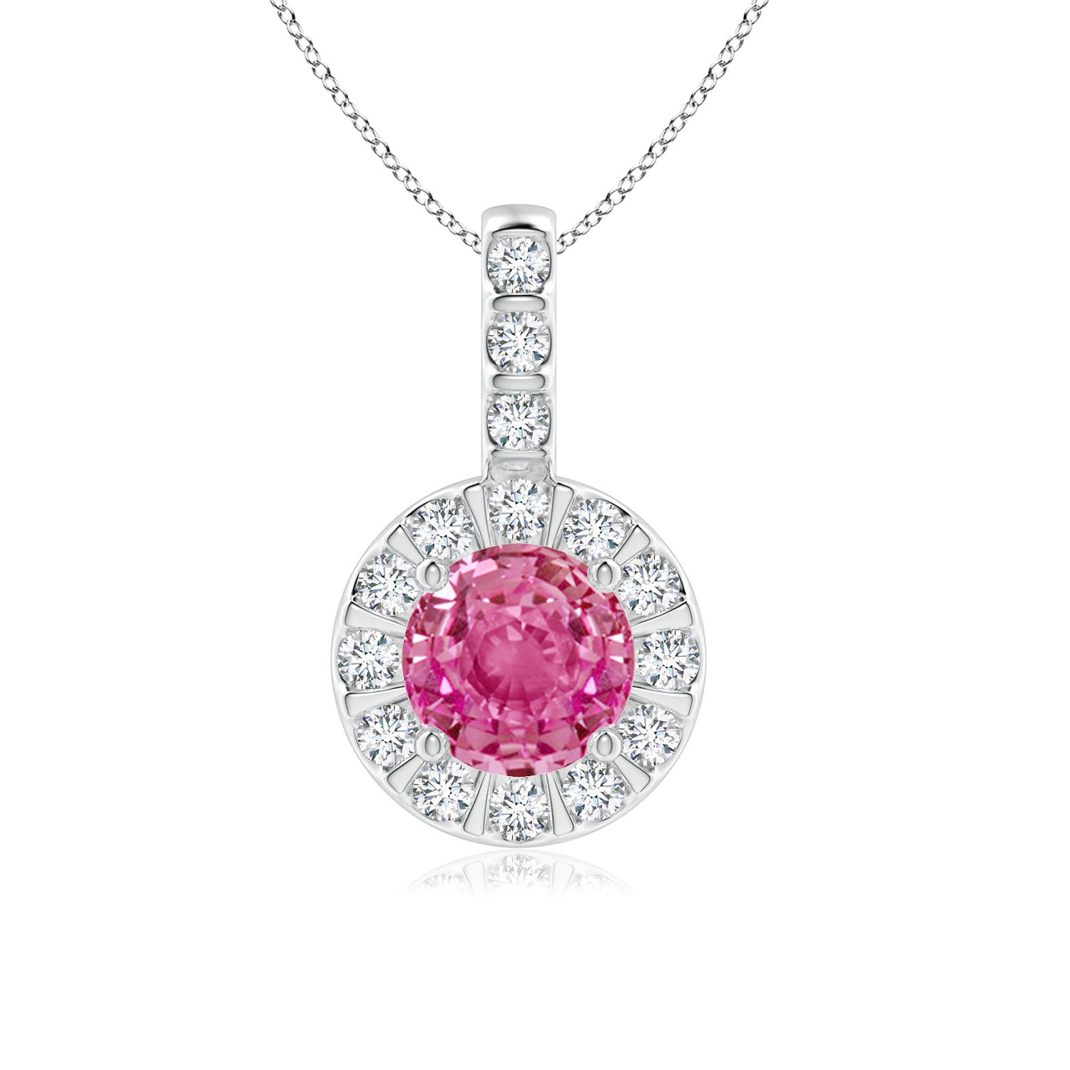 AAA - Pink Sapphire / 1.27 CT / 14 KT White Gold