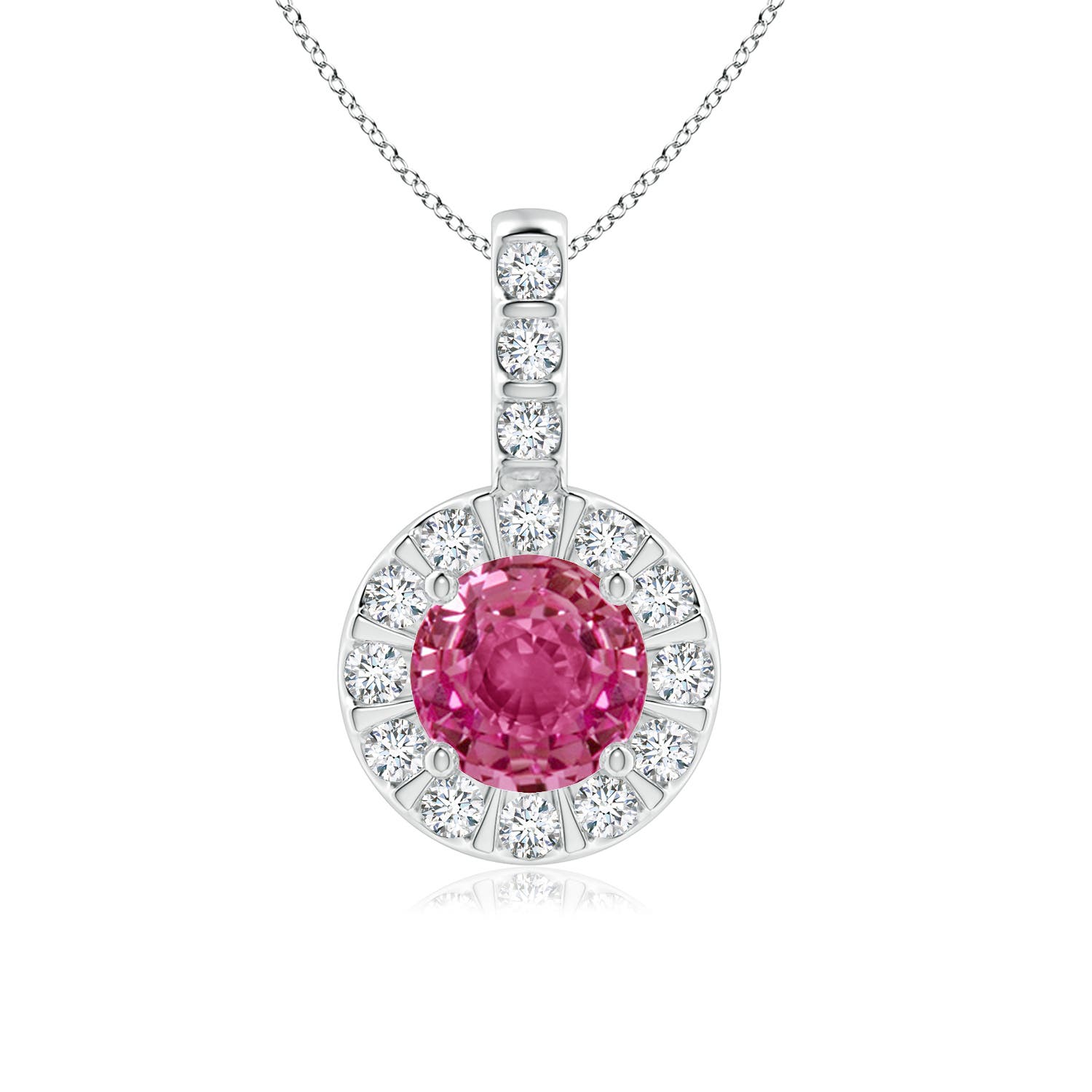 AAAA - Pink Sapphire / 1.27 CT / 14 KT White Gold