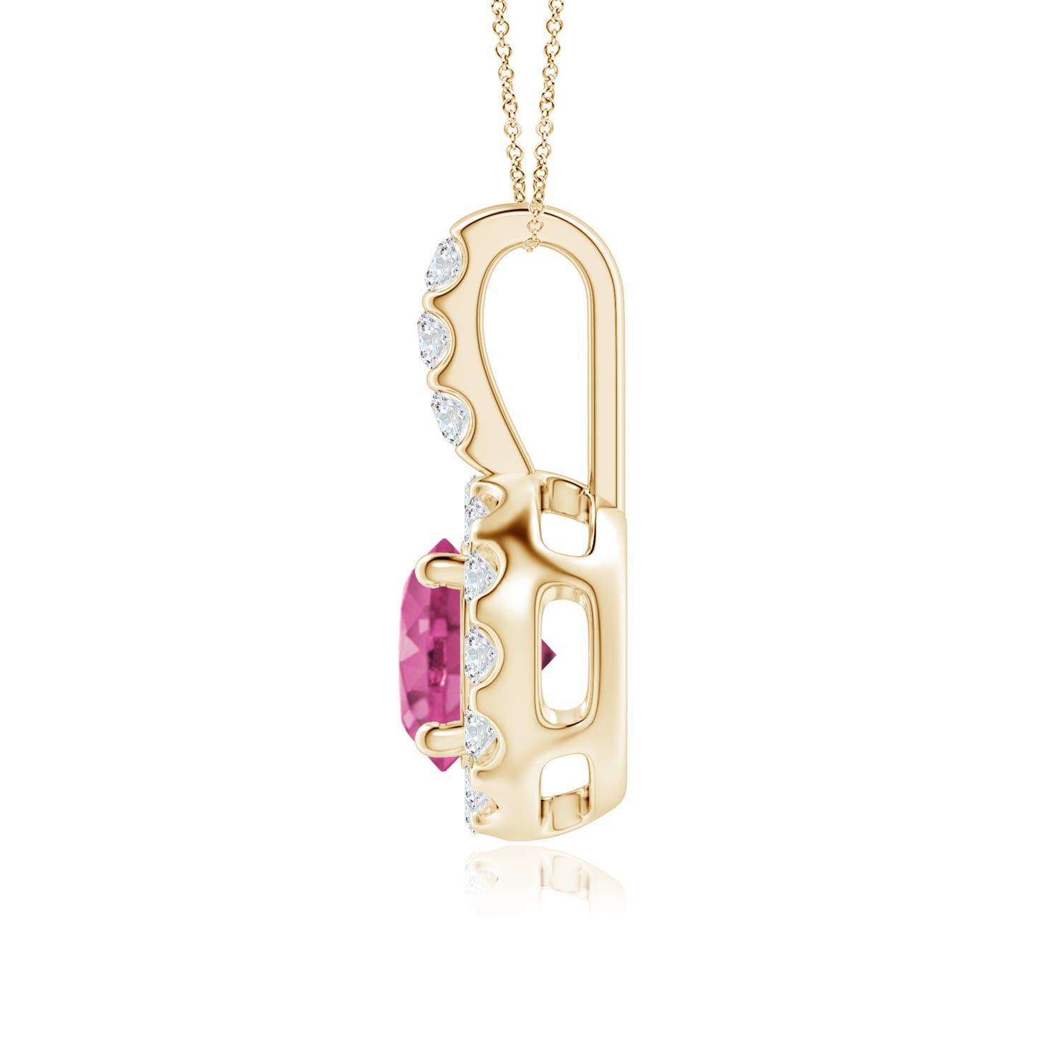 AAAA - Pink Sapphire / 1.27 CT / 14 KT Yellow Gold