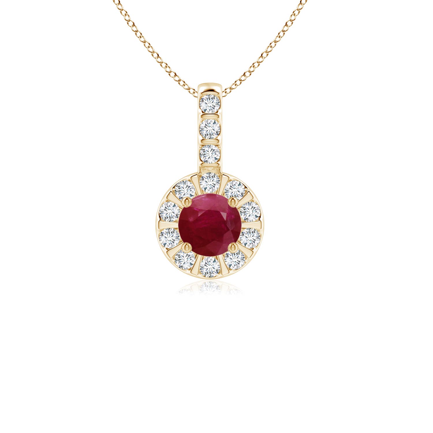 A - Ruby / 0.47 CT / 14 KT Yellow Gold