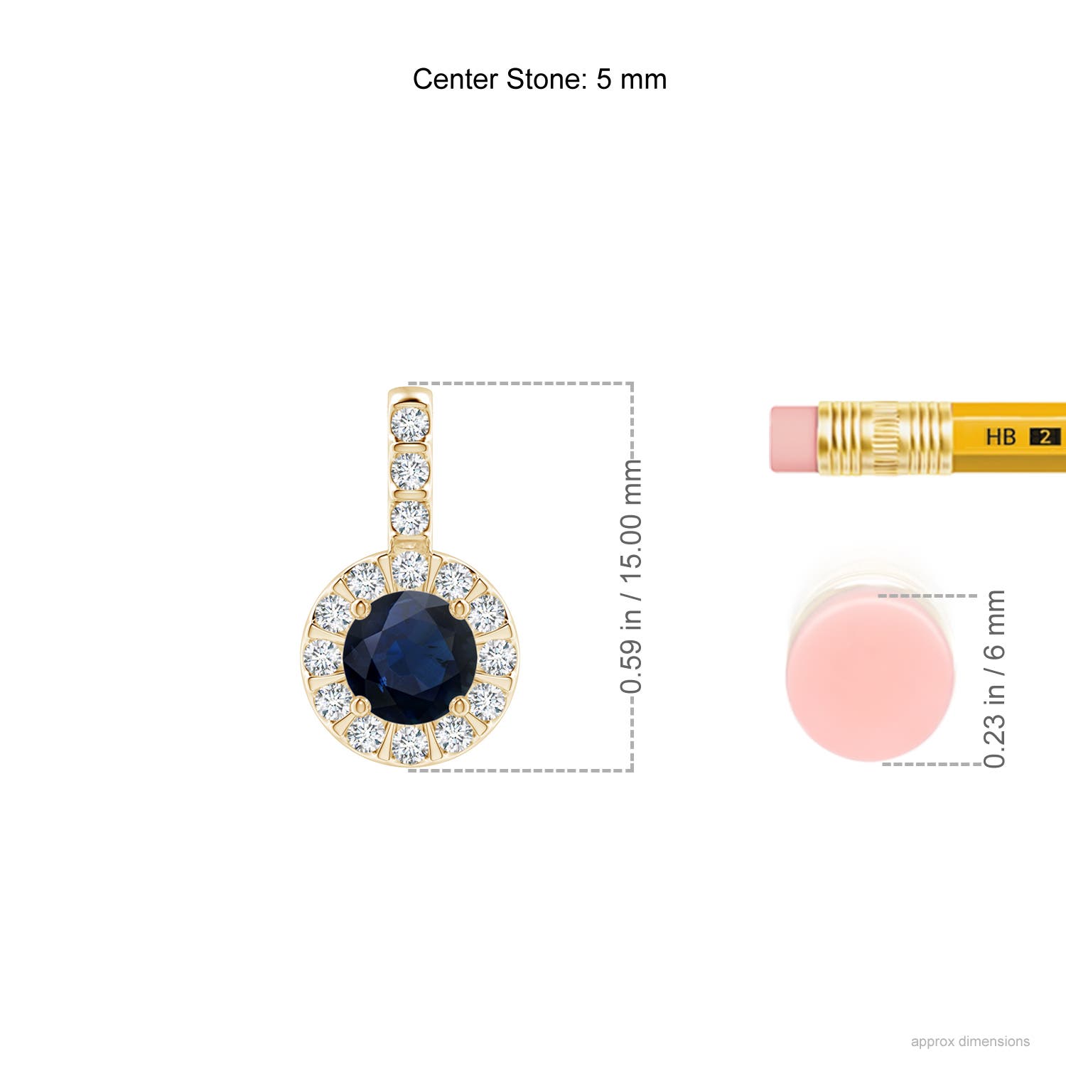 A - Blue Sapphire / 0.78 CT / 14 KT Yellow Gold