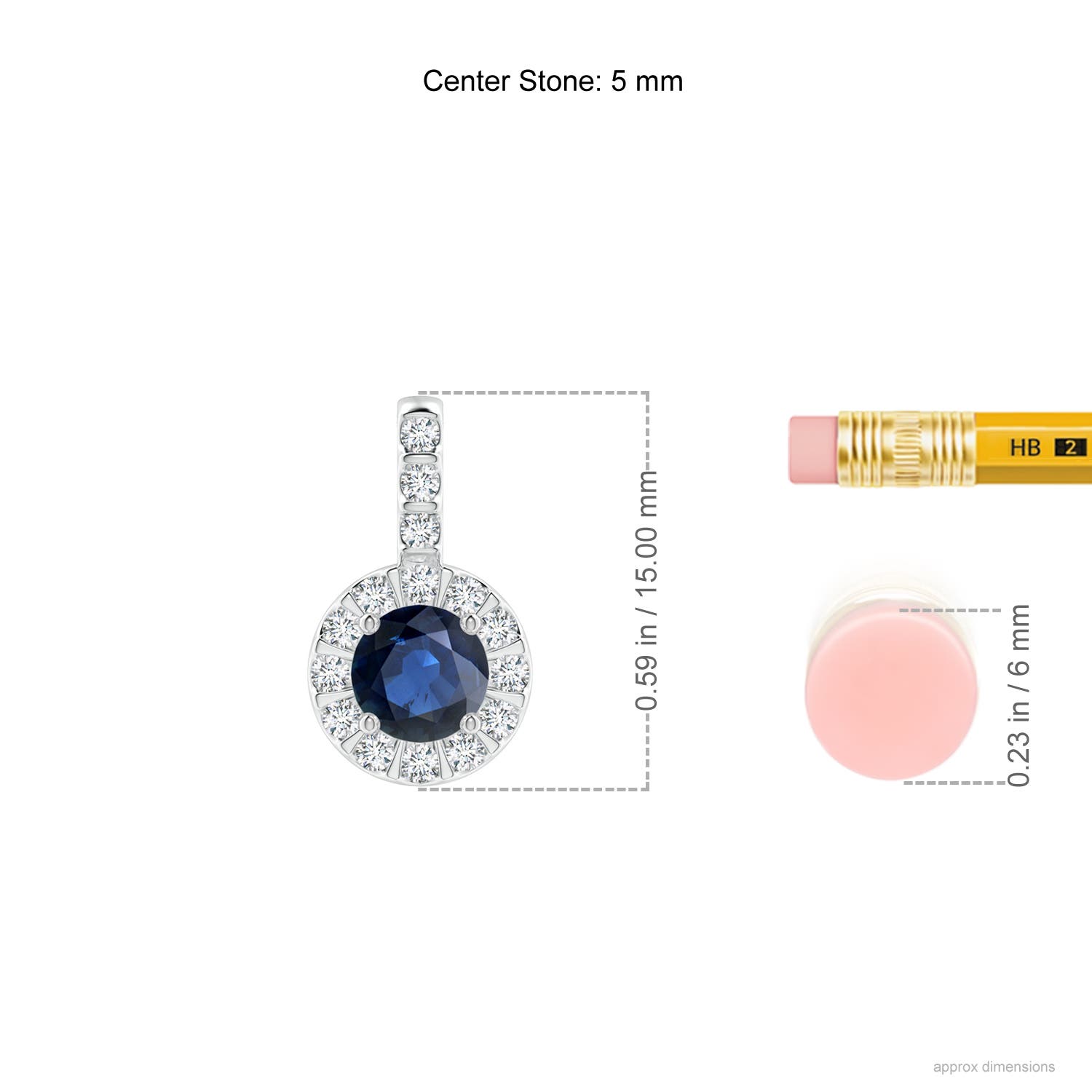 AA - Blue Sapphire / 0.78 CT / 14 KT White Gold