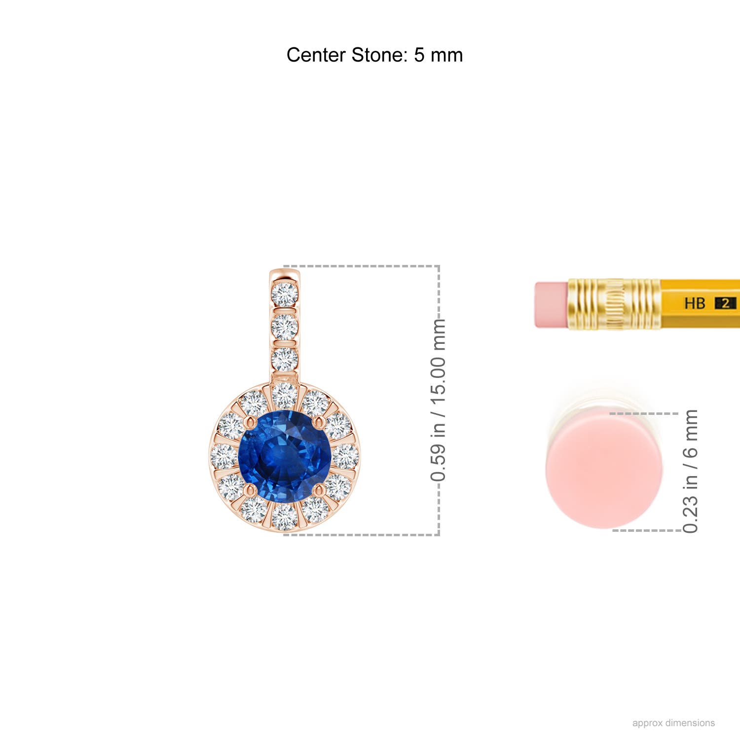 AAA - Blue Sapphire / 0.78 CT / 14 KT Rose Gold