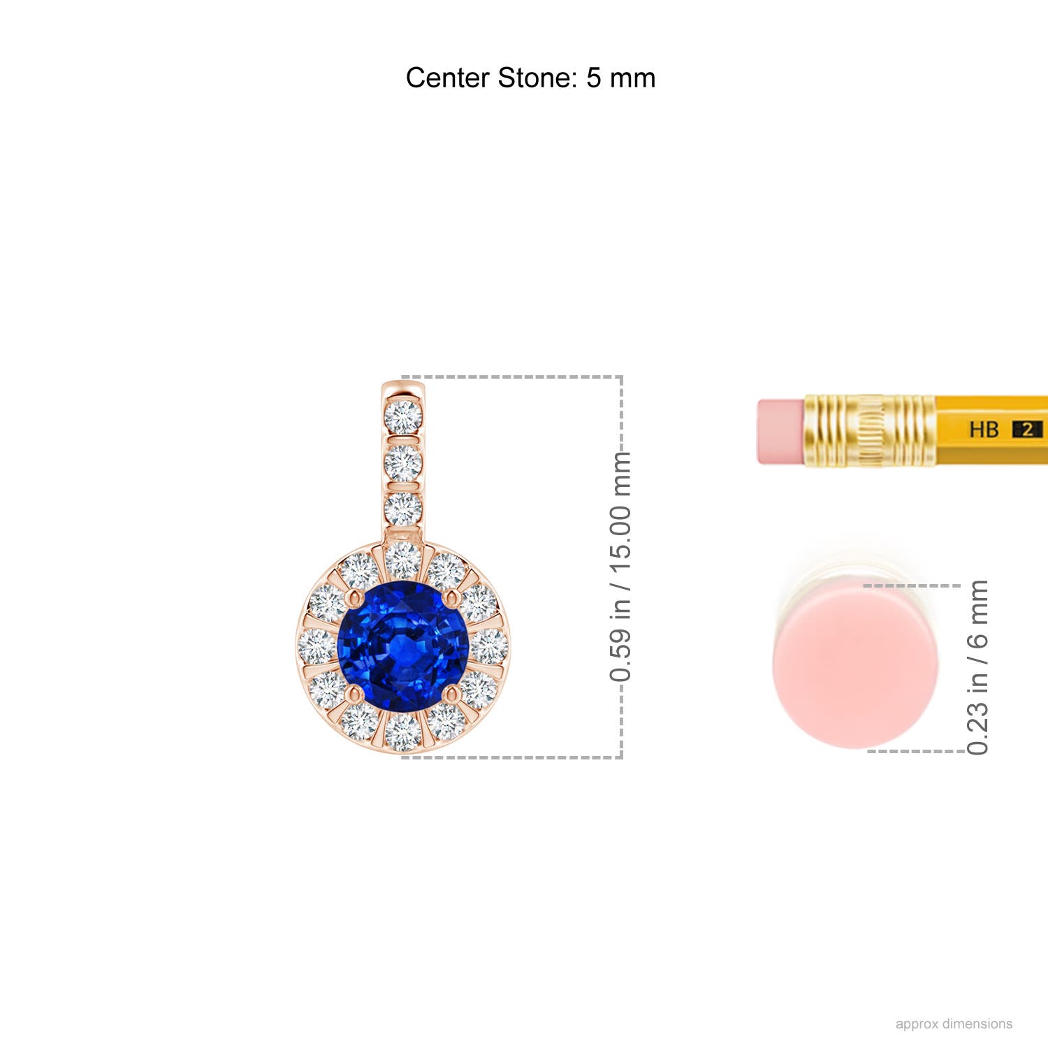 AAAA - Blue Sapphire / 0.78 CT / 14 KT Rose Gold