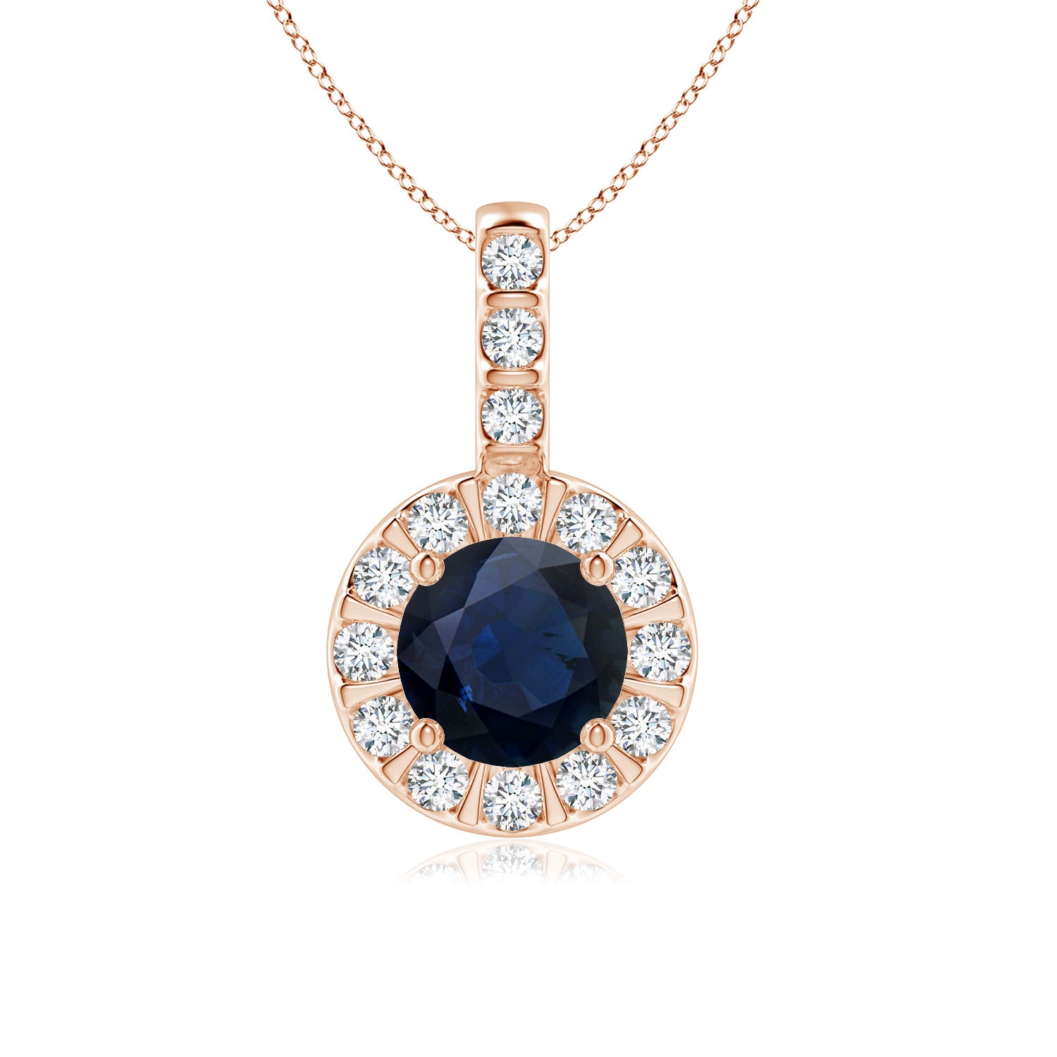 A - Blue Sapphire / 1.27 CT / 14 KT Rose Gold