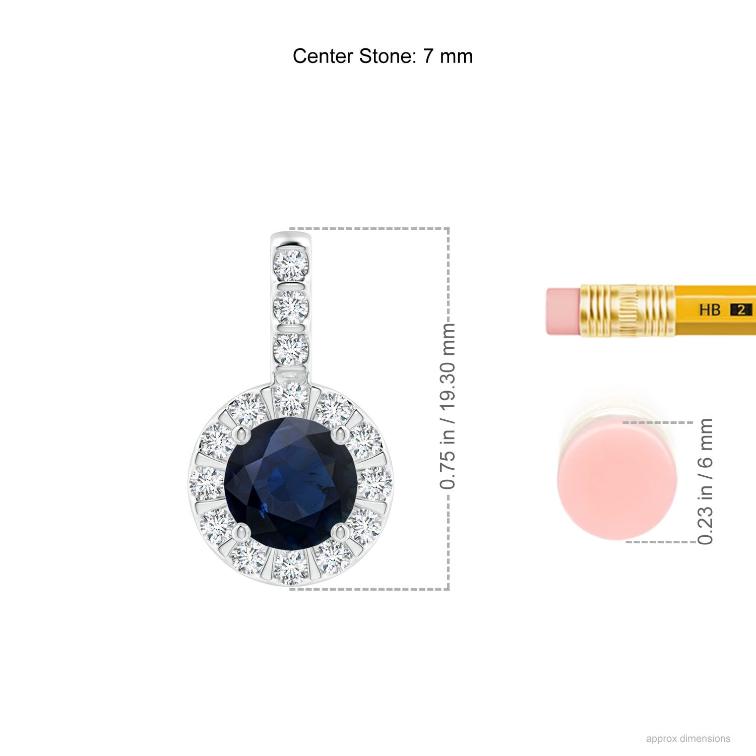 A - Blue Sapphire / 1.98 CT / 14 KT White Gold