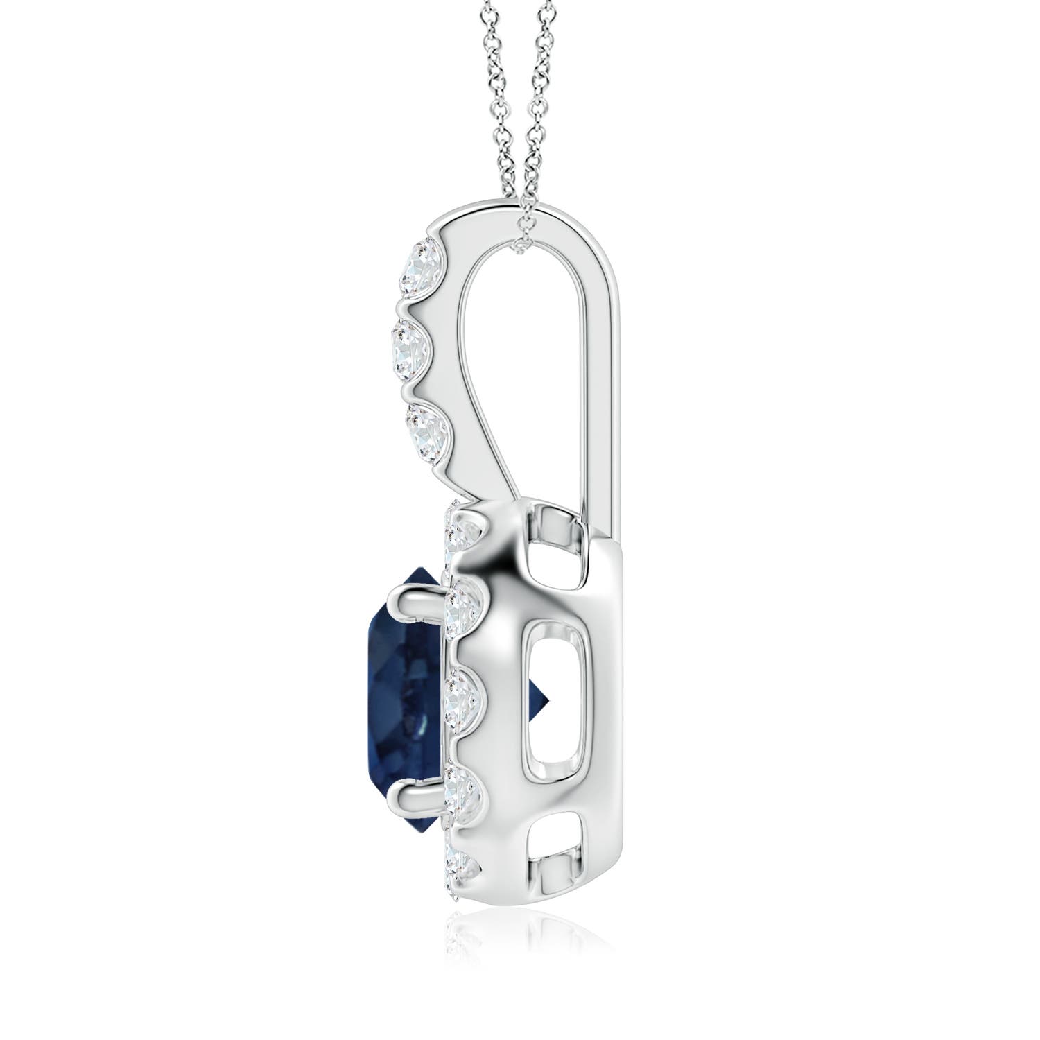 AA - Blue Sapphire / 1.98 CT / 14 KT White Gold