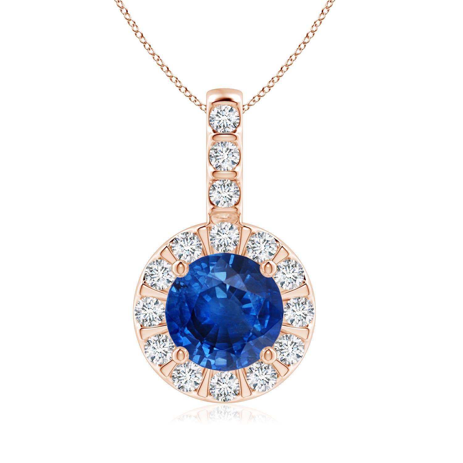 AAA - Blue Sapphire / 1.98 CT / 14 KT Rose Gold