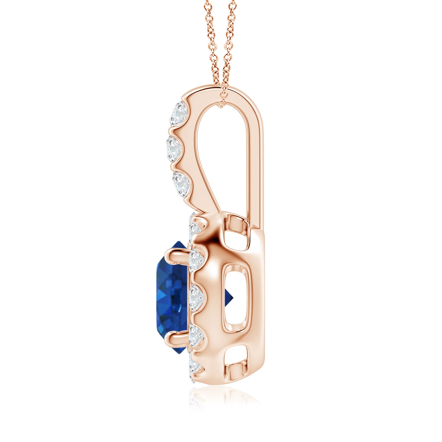 AAA - Blue Sapphire / 1.98 CT / 14 KT Rose Gold