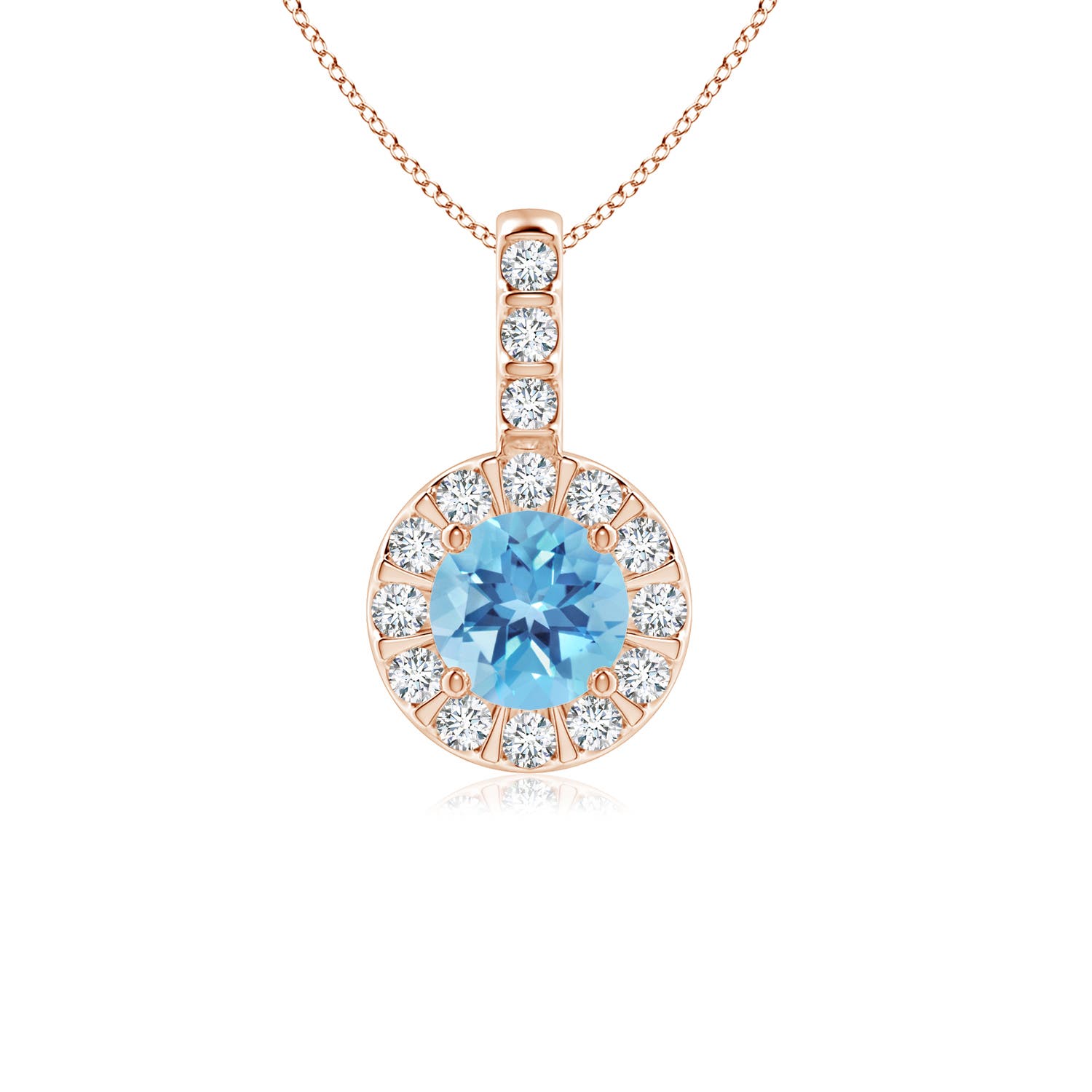 A - Swiss Blue Topaz / 0.78 CT / 14 KT Rose Gold