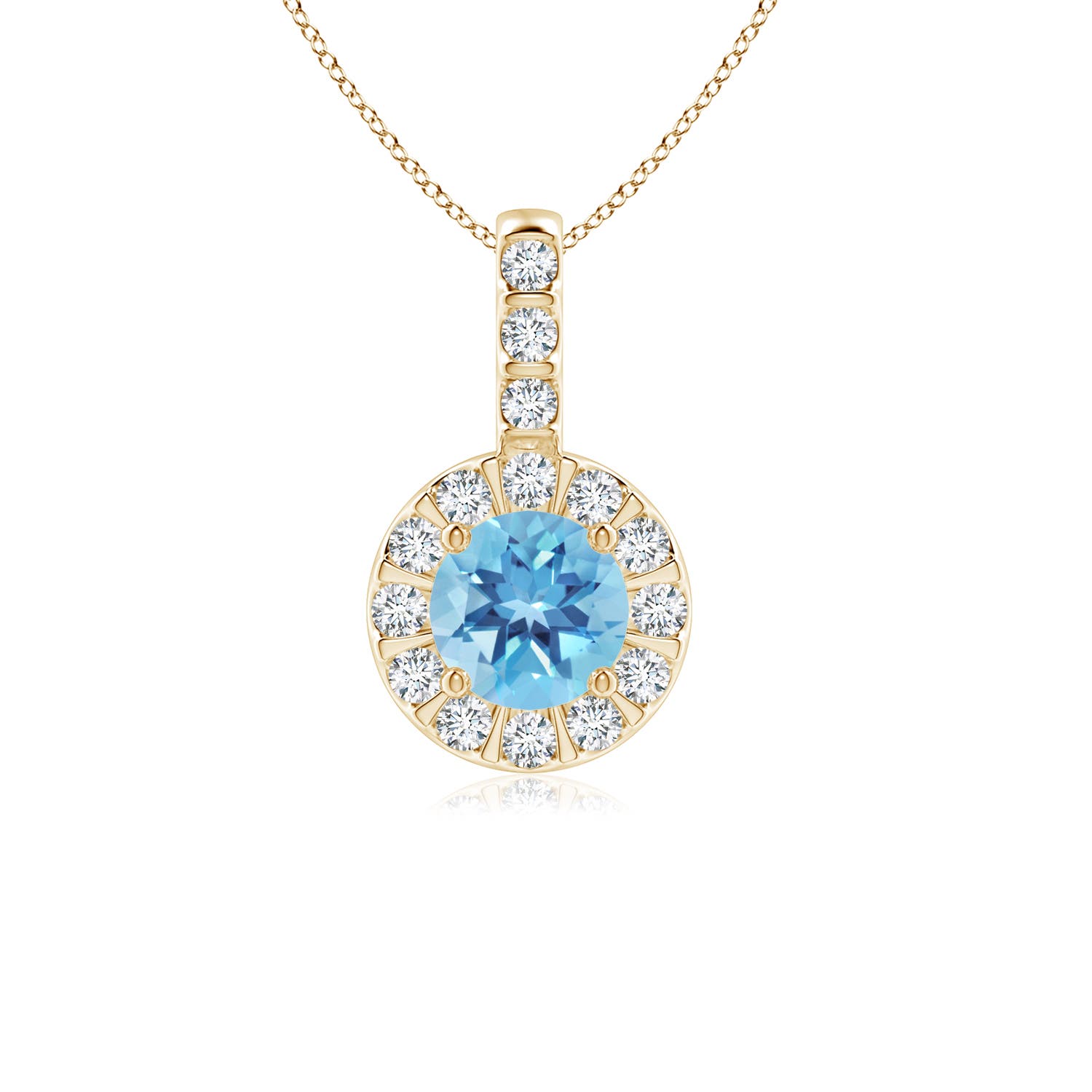 A - Swiss Blue Topaz / 0.78 CT / 14 KT Yellow Gold