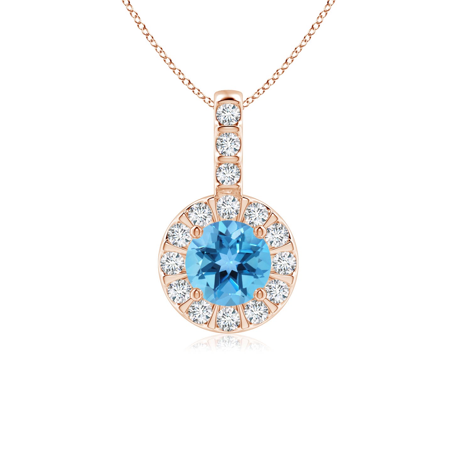 AA - Swiss Blue Topaz / 0.78 CT / 14 KT Rose Gold