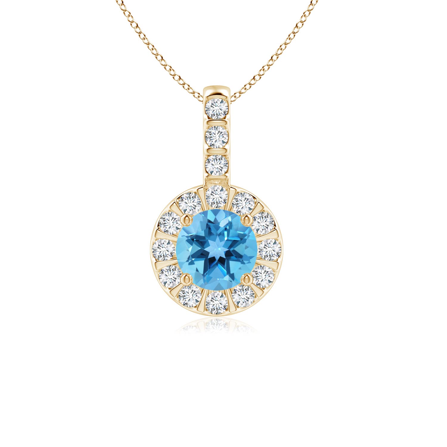 AA - Swiss Blue Topaz / 0.78 CT / 14 KT Yellow Gold