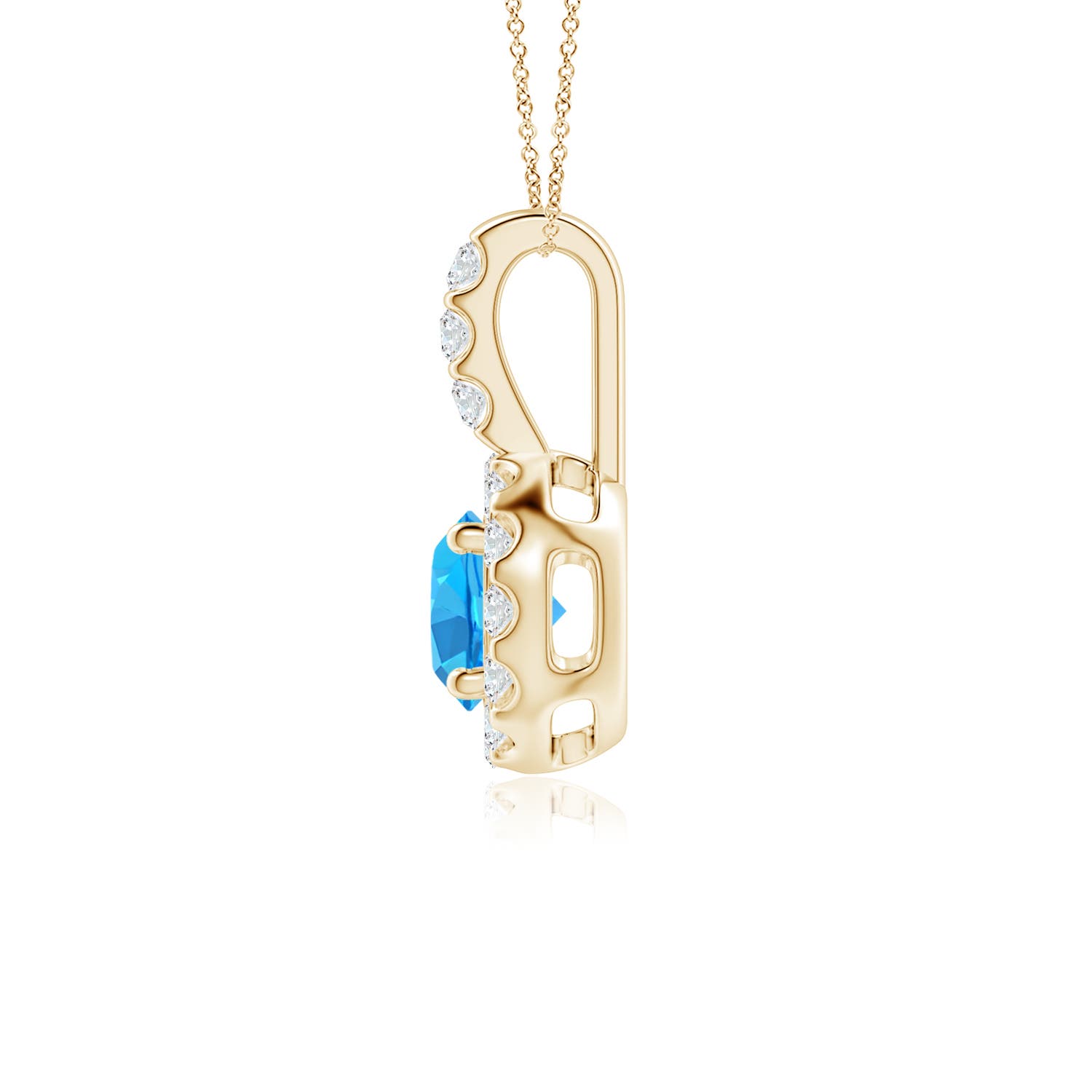 AAA - Swiss Blue Topaz / 0.78 CT / 14 KT Yellow Gold