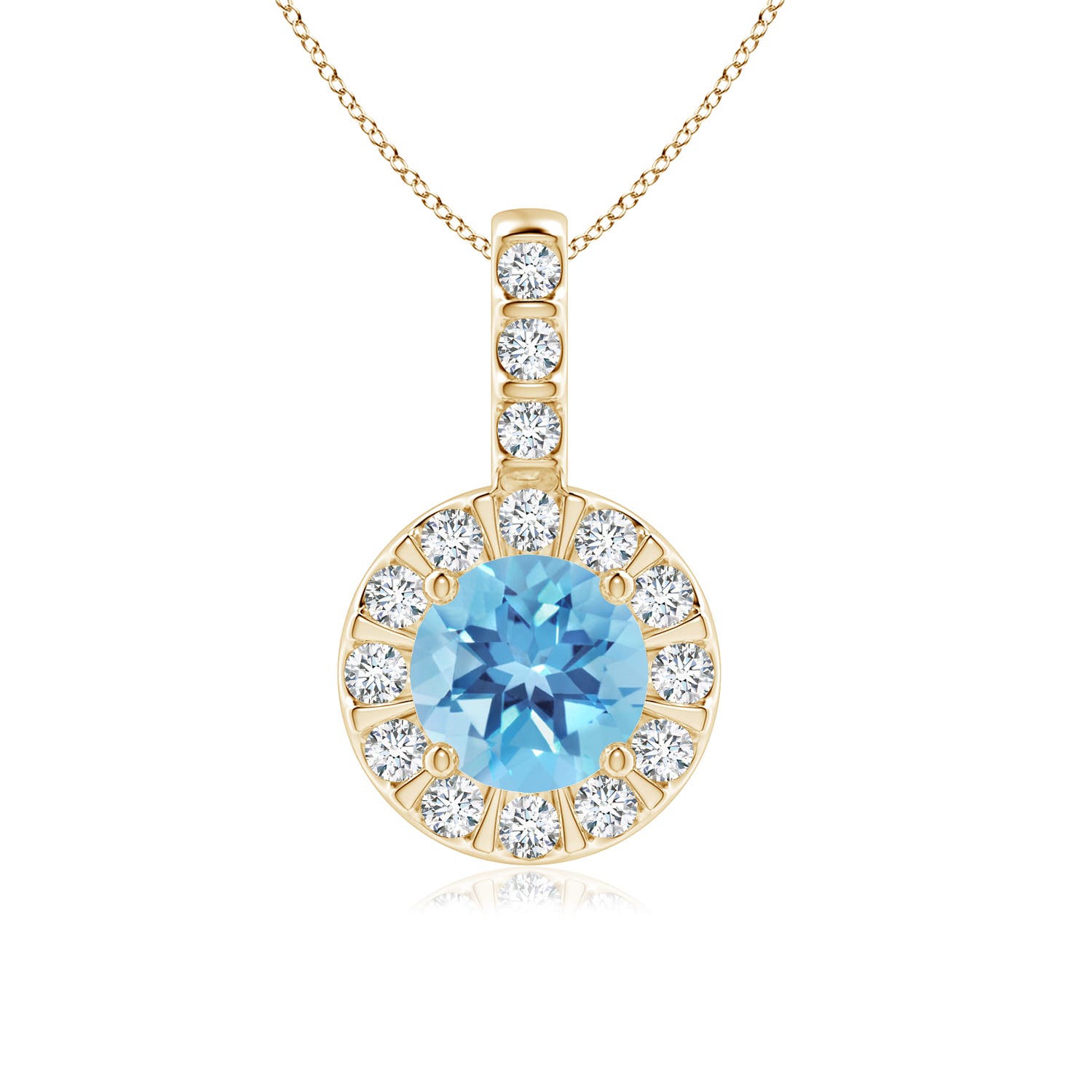 A - Swiss Blue Topaz / 1.22 CT / 14 KT Yellow Gold