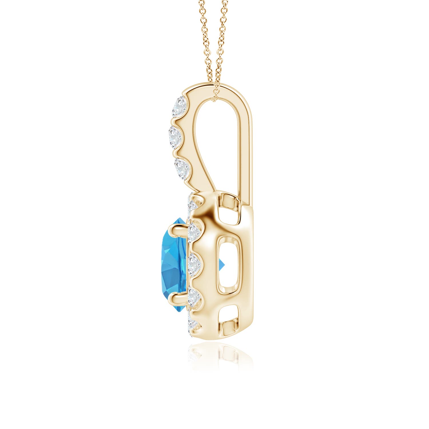 AA - Swiss Blue Topaz / 1.22 CT / 14 KT Yellow Gold