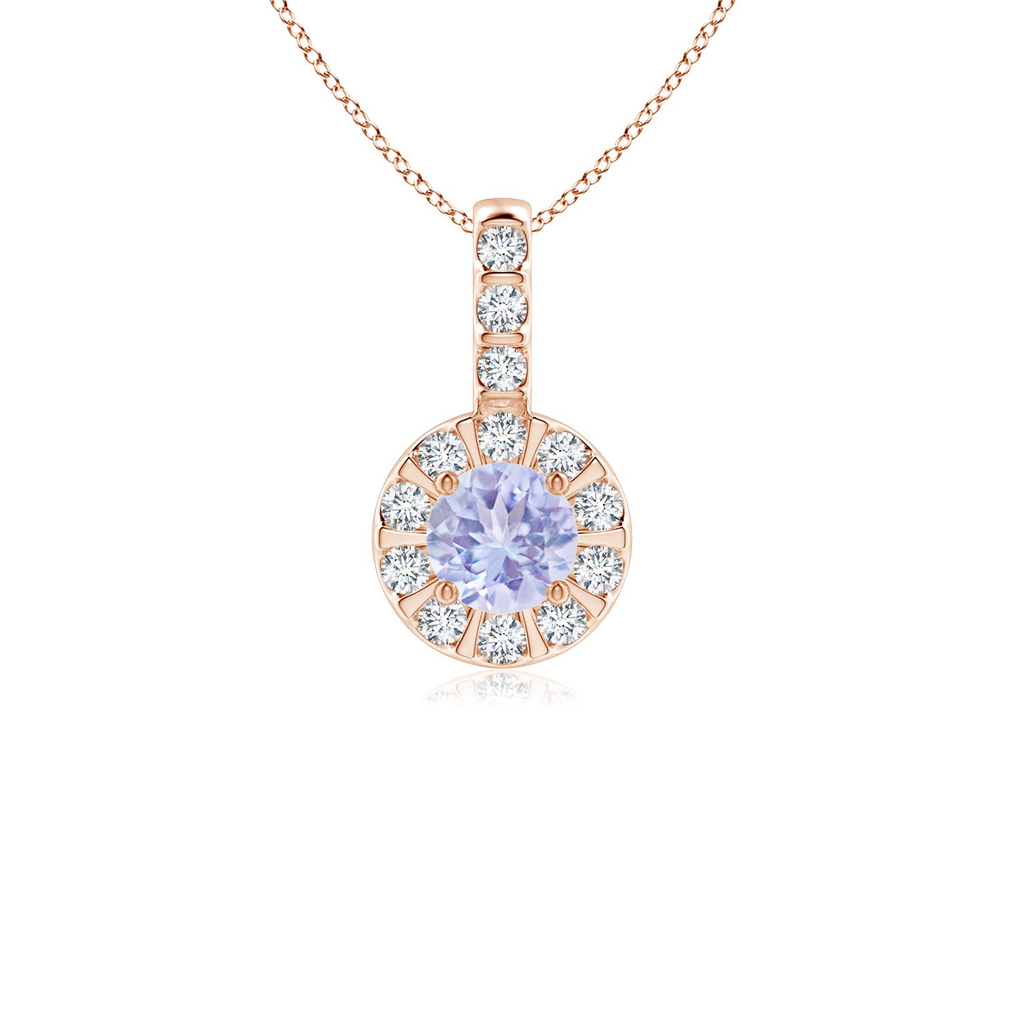 A - Tanzanite / 0.38 CT / 14 KT Rose Gold