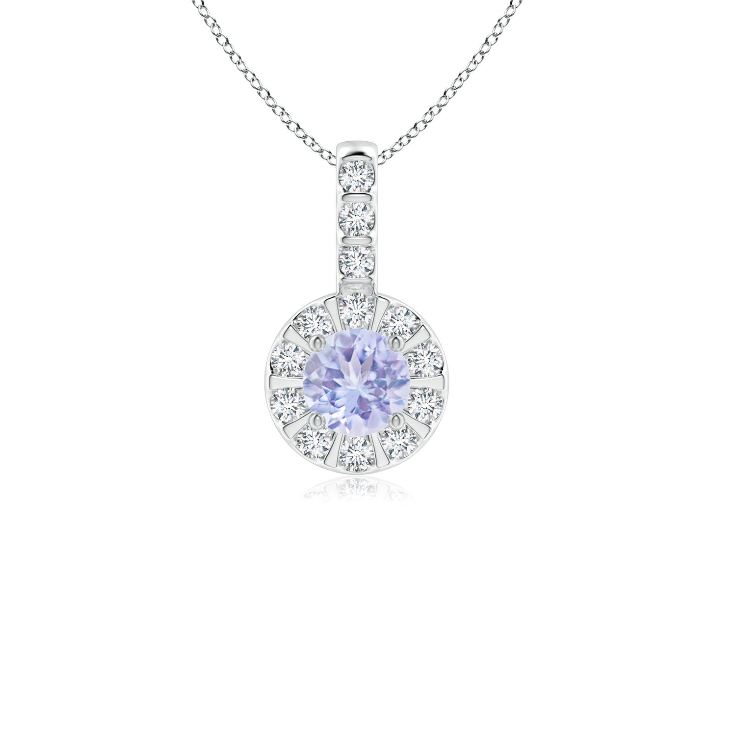 A - Tanzanite / 0.38 CT / 14 KT White Gold