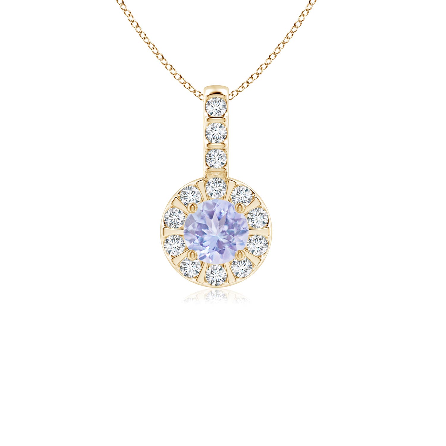 A - Tanzanite / 0.38 CT / 14 KT Yellow Gold