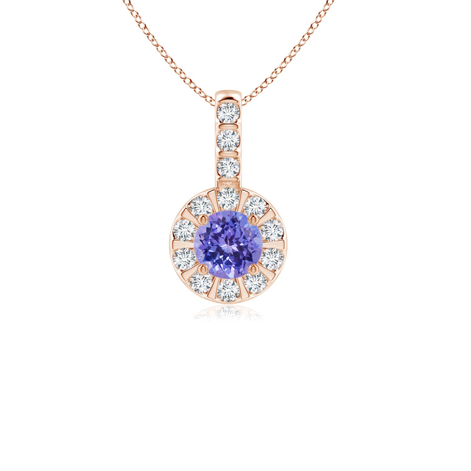 AAA - Tanzanite / 0.38 CT / 14 KT Rose Gold