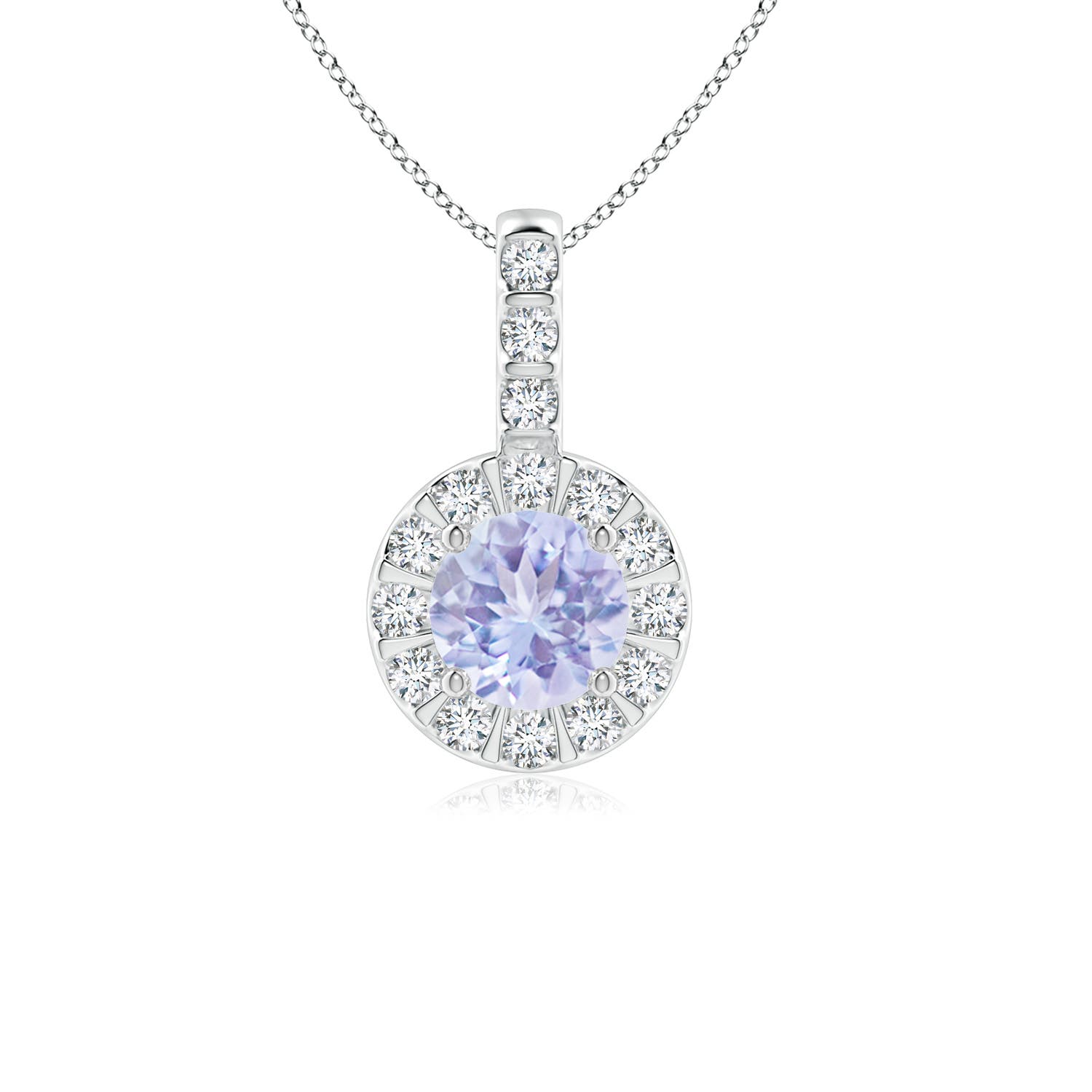 A - Tanzanite / 0.68 CT / 14 KT White Gold