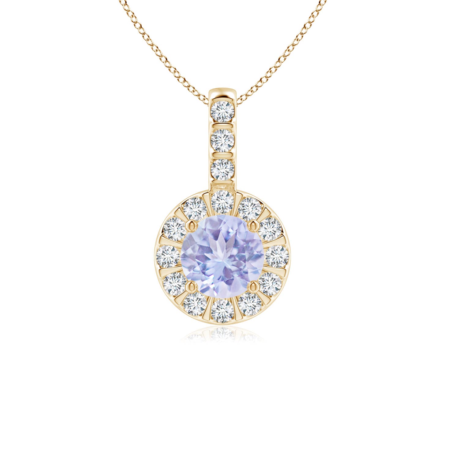 A - Tanzanite / 0.68 CT / 14 KT Yellow Gold