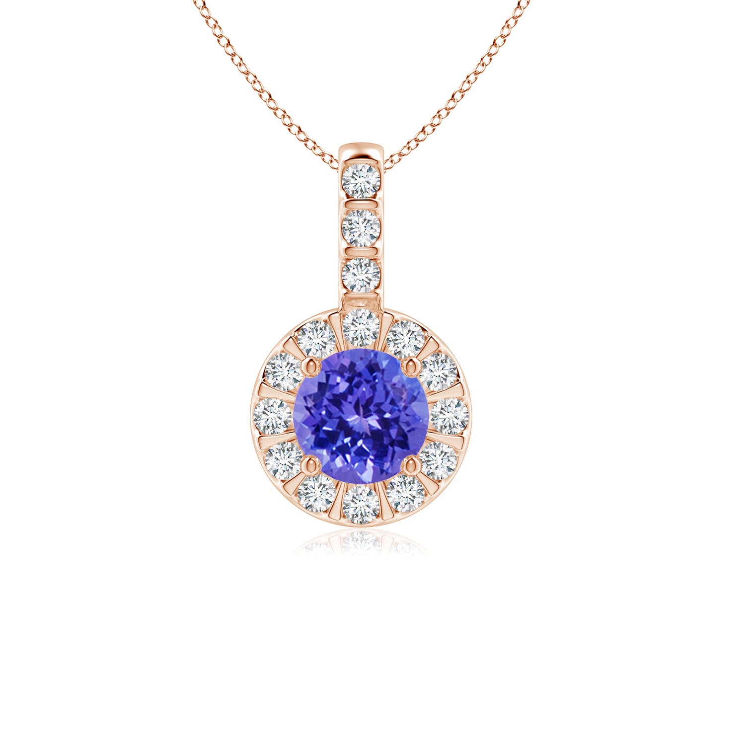 AAAA - Tanzanite / 0.68 CT / 14 KT Rose Gold