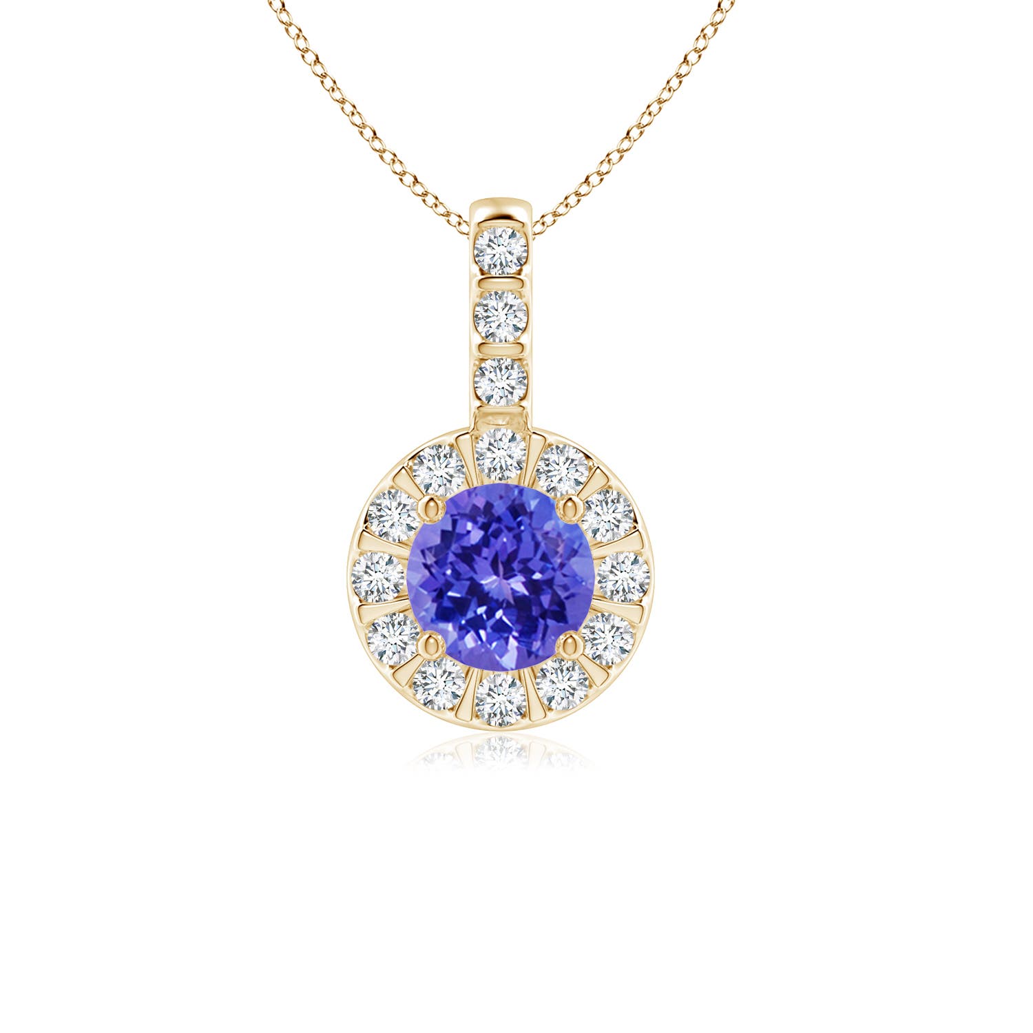 AAAA - Tanzanite / 0.68 CT / 14 KT Yellow Gold