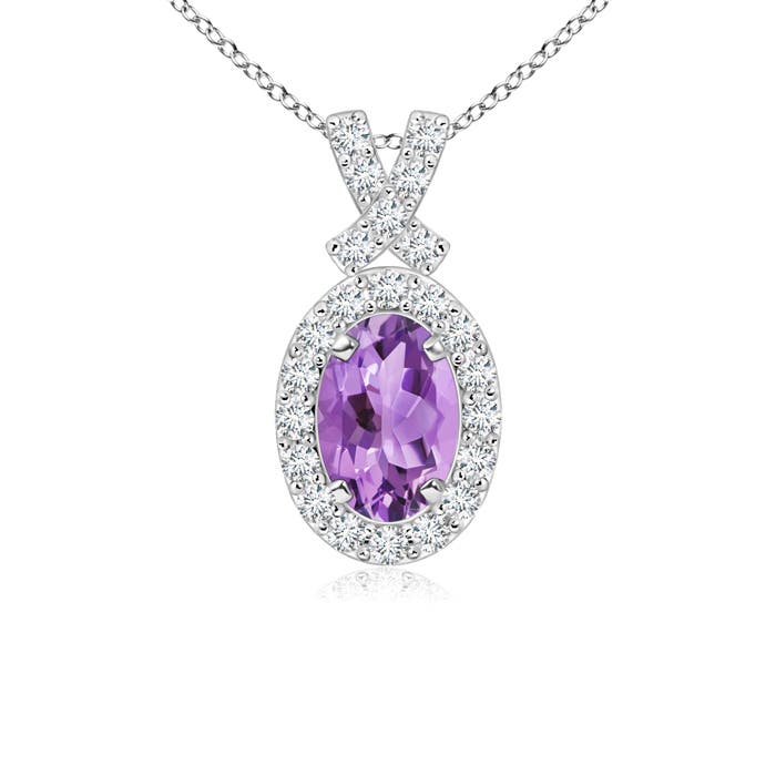 A - Amethyst / 0.6 CT / 14 KT White Gold