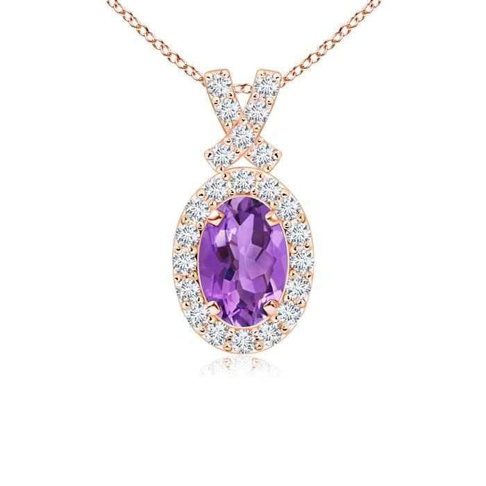 AA - Amethyst / 0.6 CT / 14 KT Rose Gold