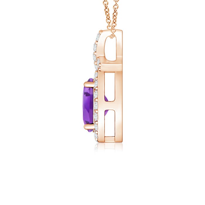 AA - Amethyst / 0.6 CT / 14 KT Rose Gold