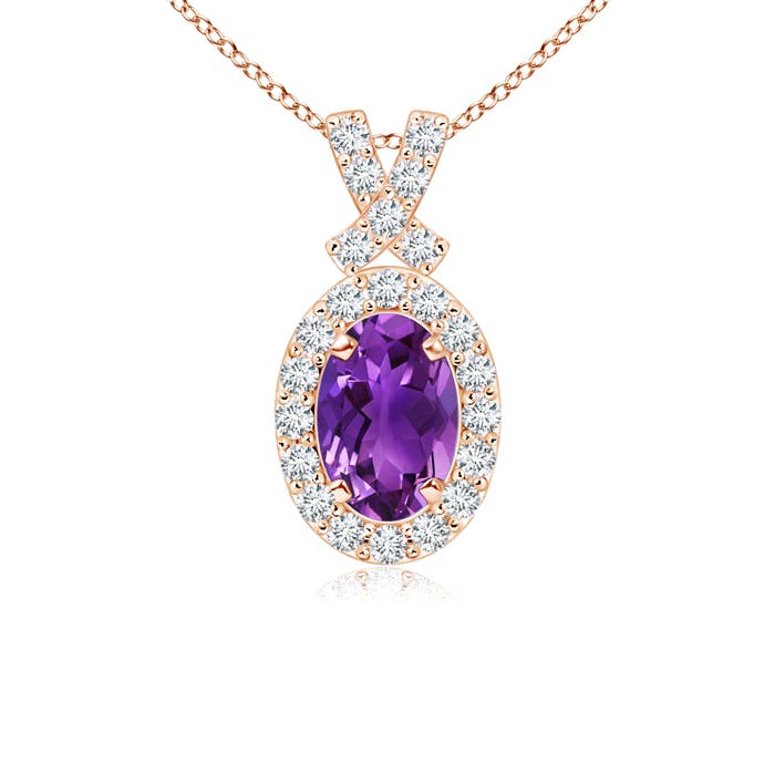 AAAA - Amethyst / 0.6 CT / 14 KT Rose Gold