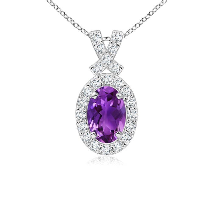 AAAA - Amethyst / 0.6 CT / 14 KT White Gold